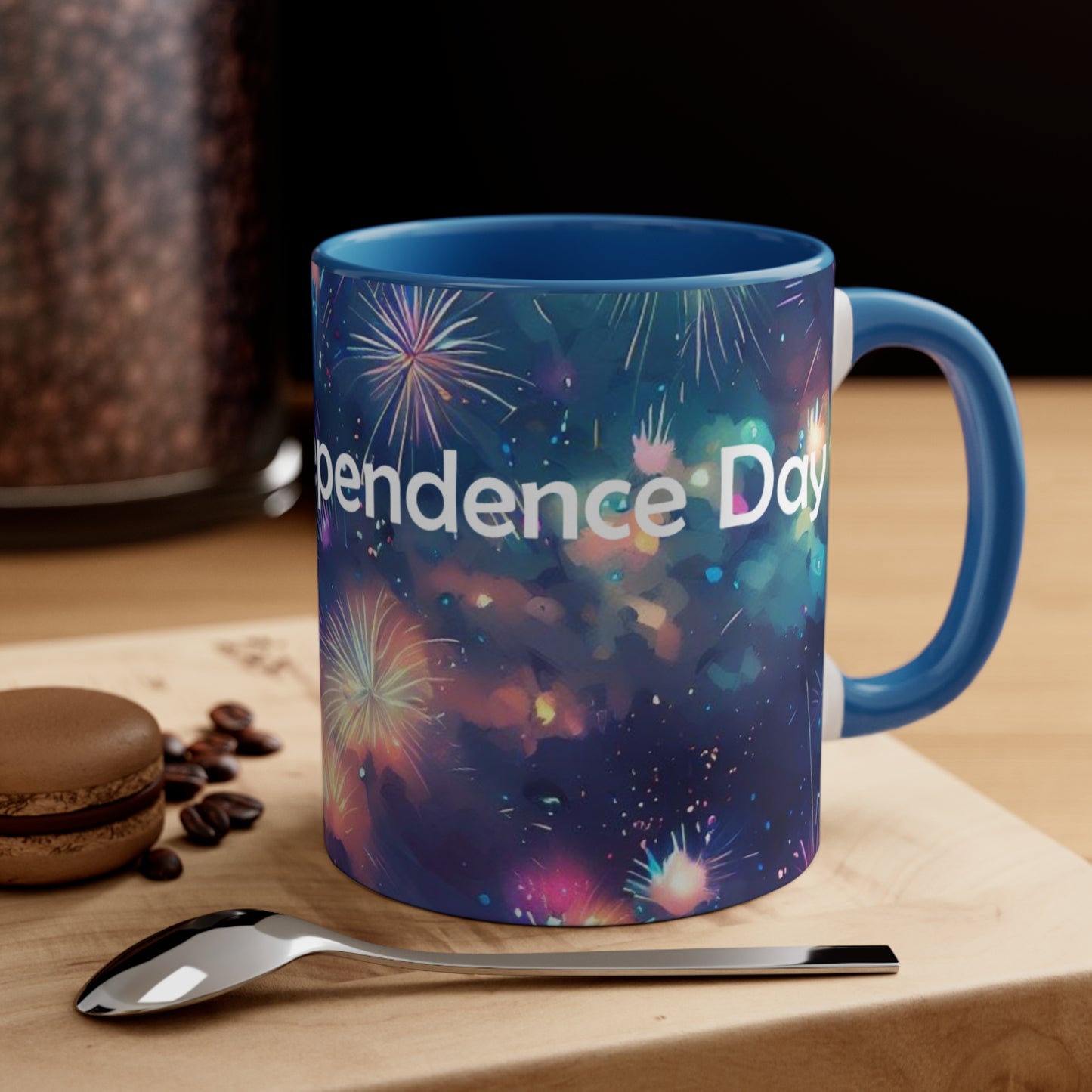 Happy Independence Day - Accent Coffee Mug, 11oz