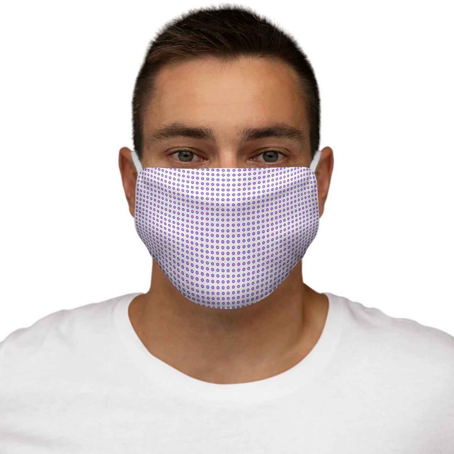 Purple Dots - Snug-Fit Polyester Face Mask