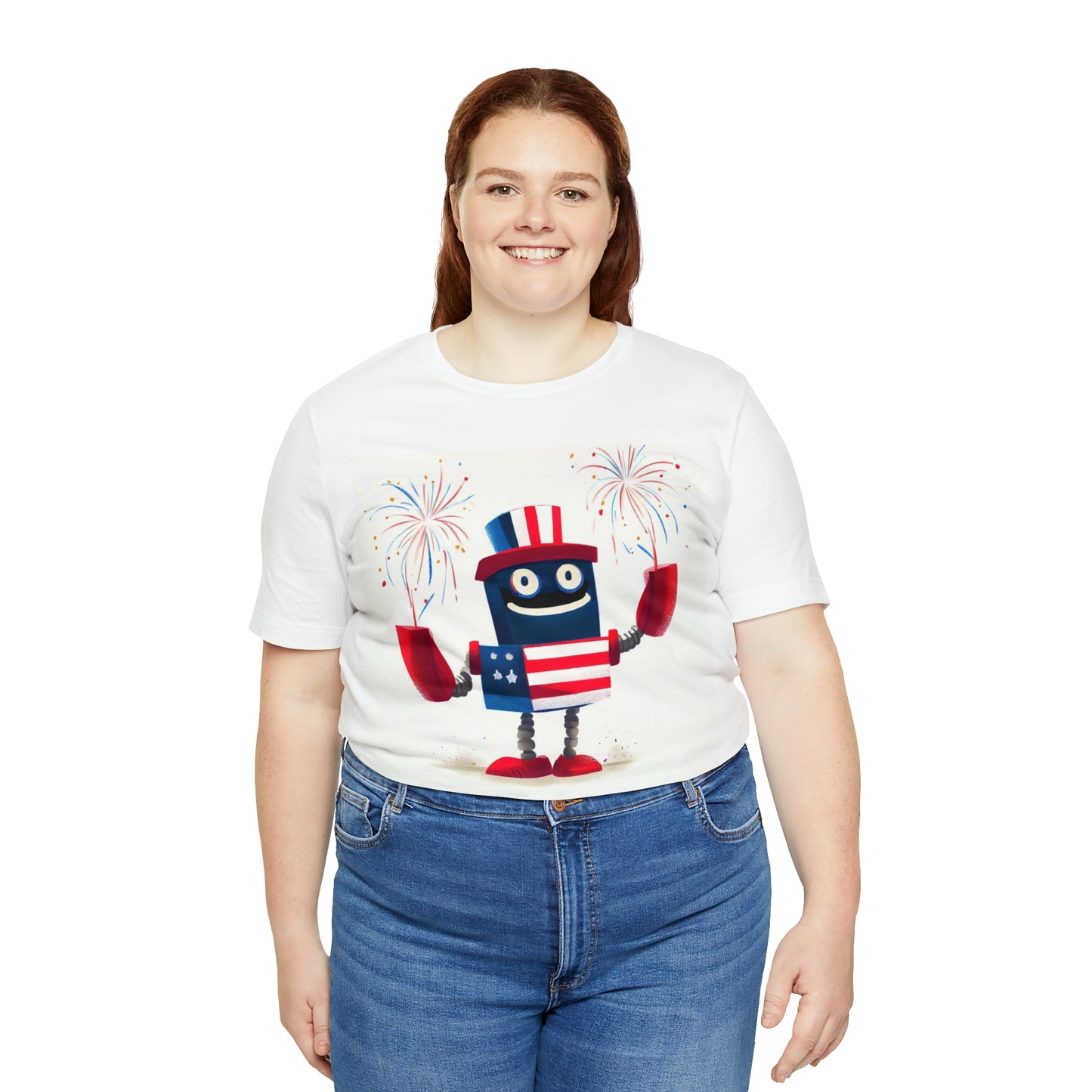 Fireworks Robot - Unisex Jersey Short Sleeve Tee