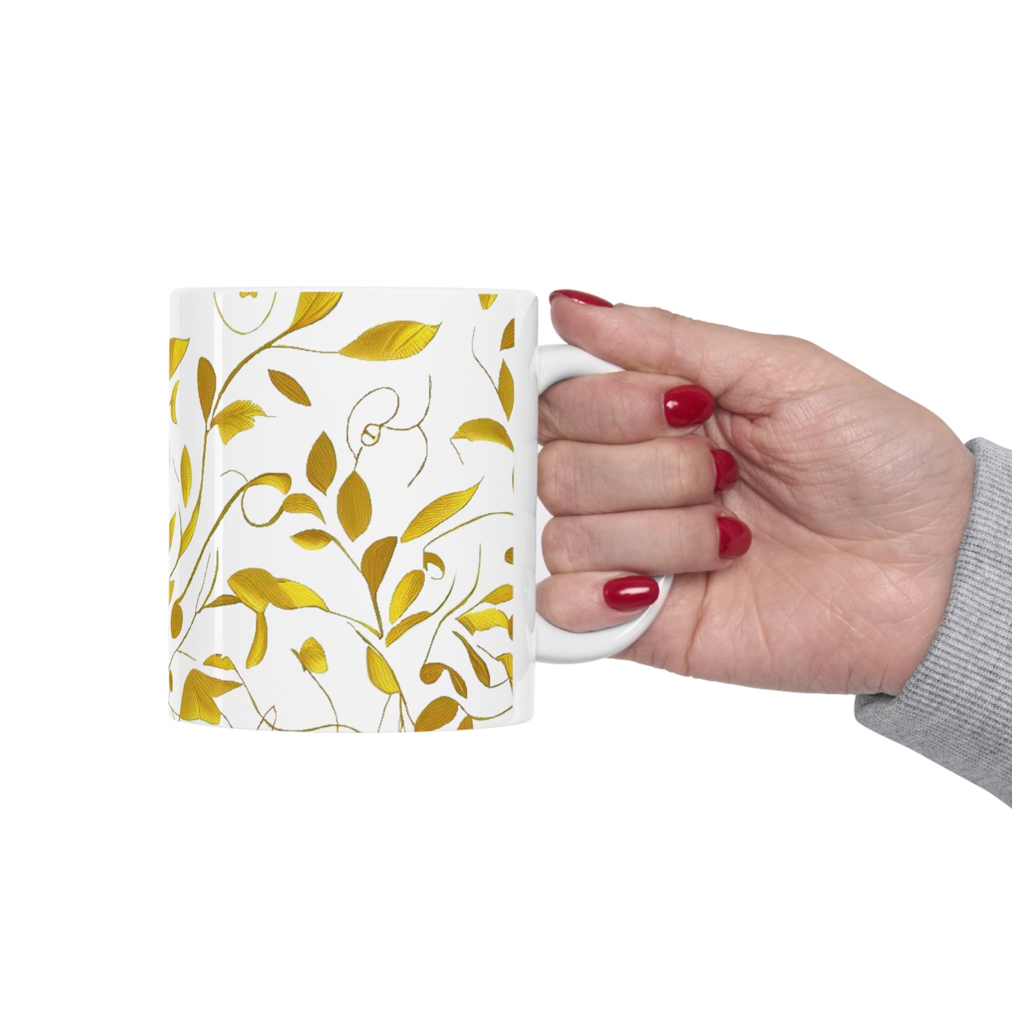 Golden Leaves - Ceramic Mug 11oz