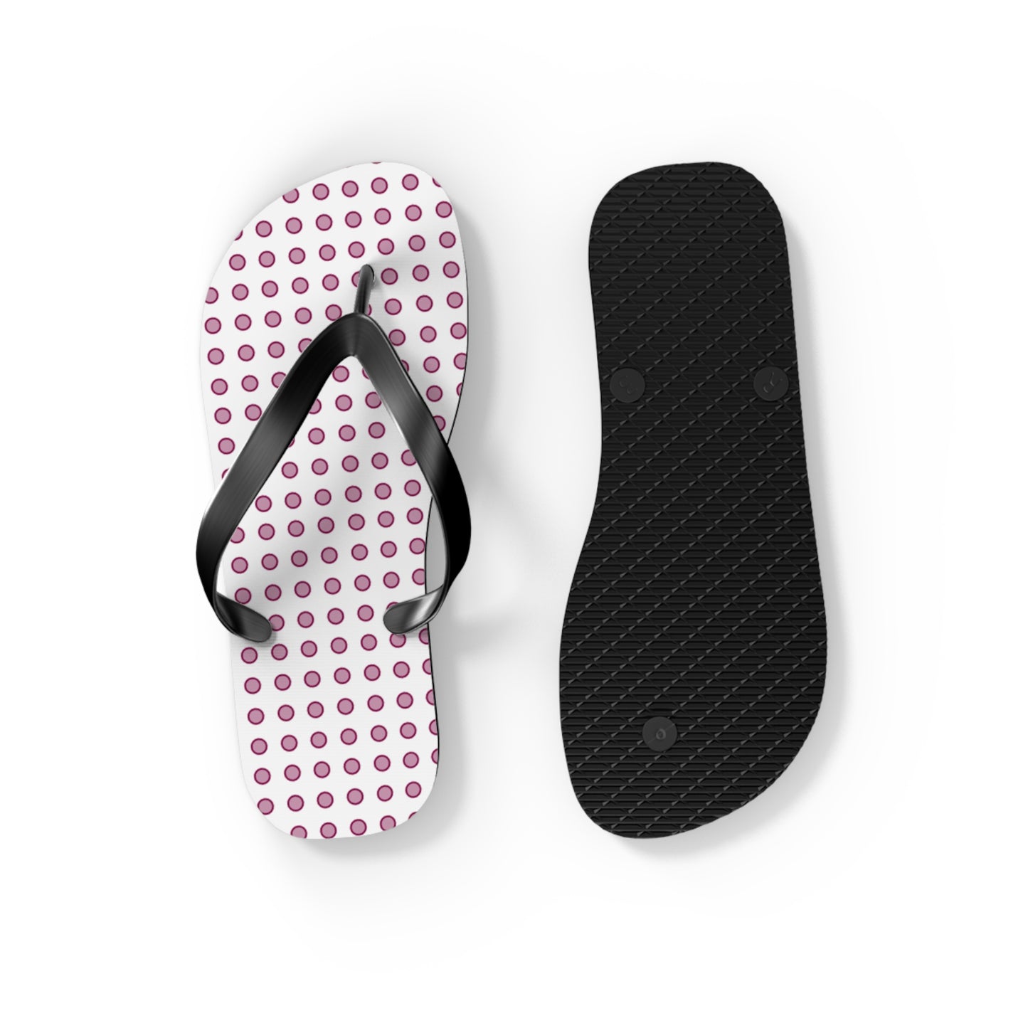 Magenta Dots - Flip Flops