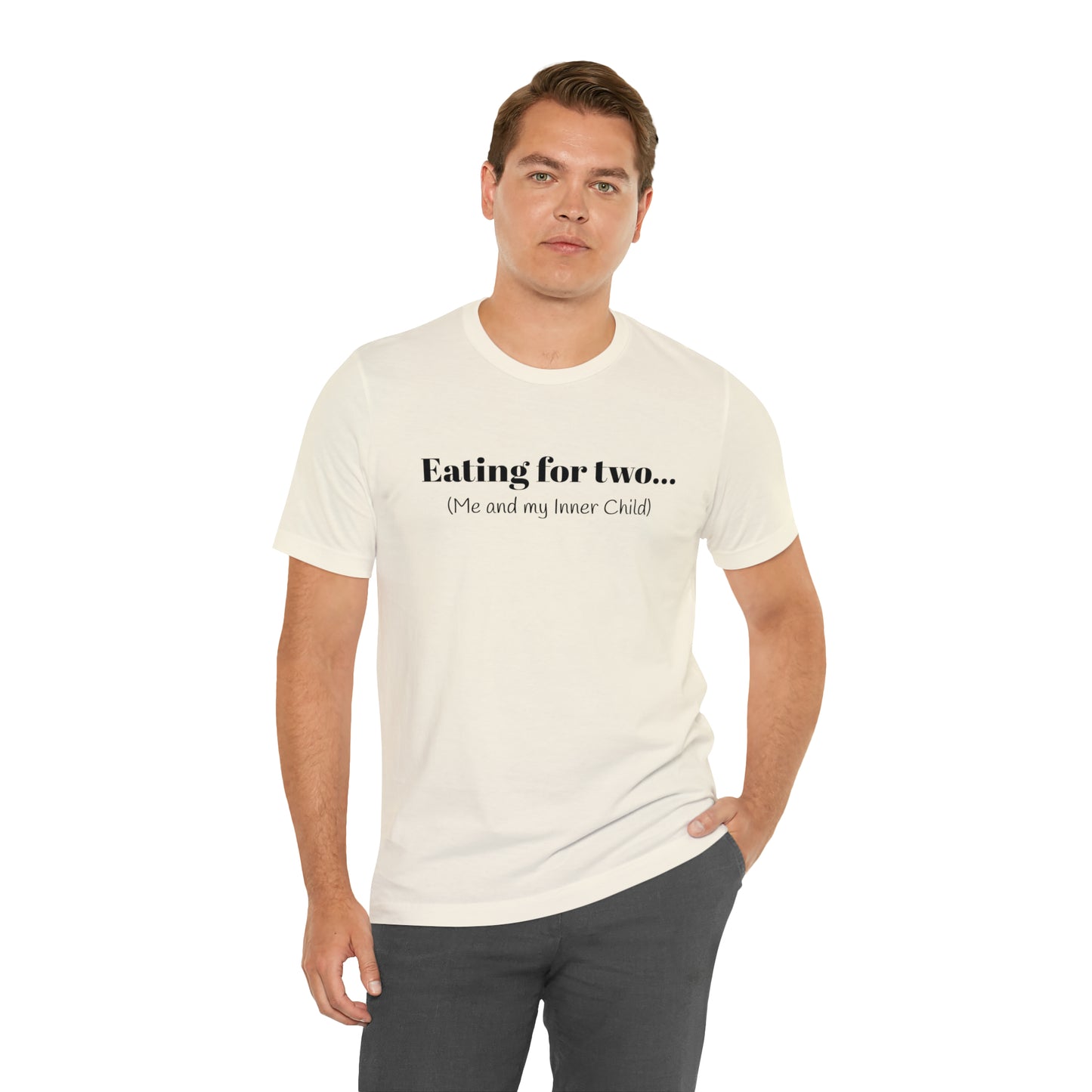 Eating for two... Me and my Inner Child - Unisex Jersey Short Sleeve Tee