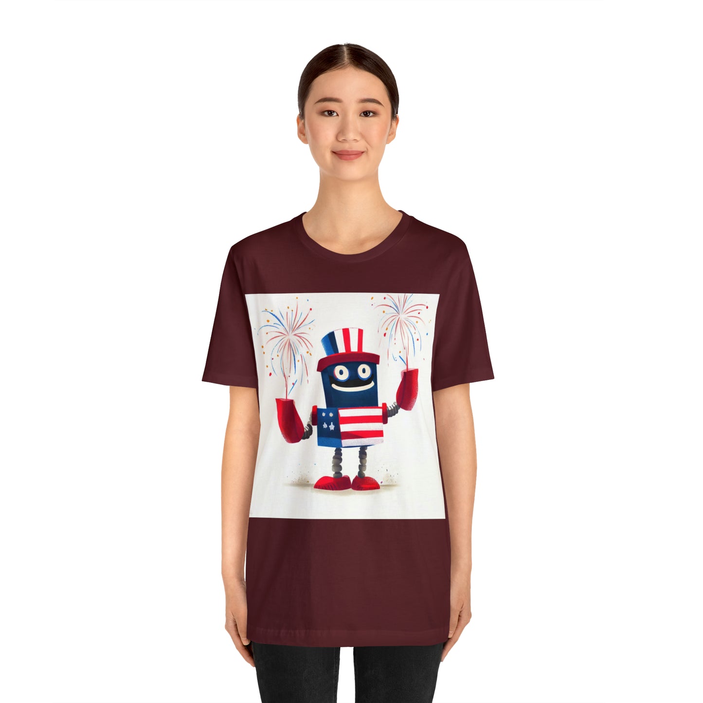 Fireworks Robot - Unisex Jersey Short Sleeve Tee