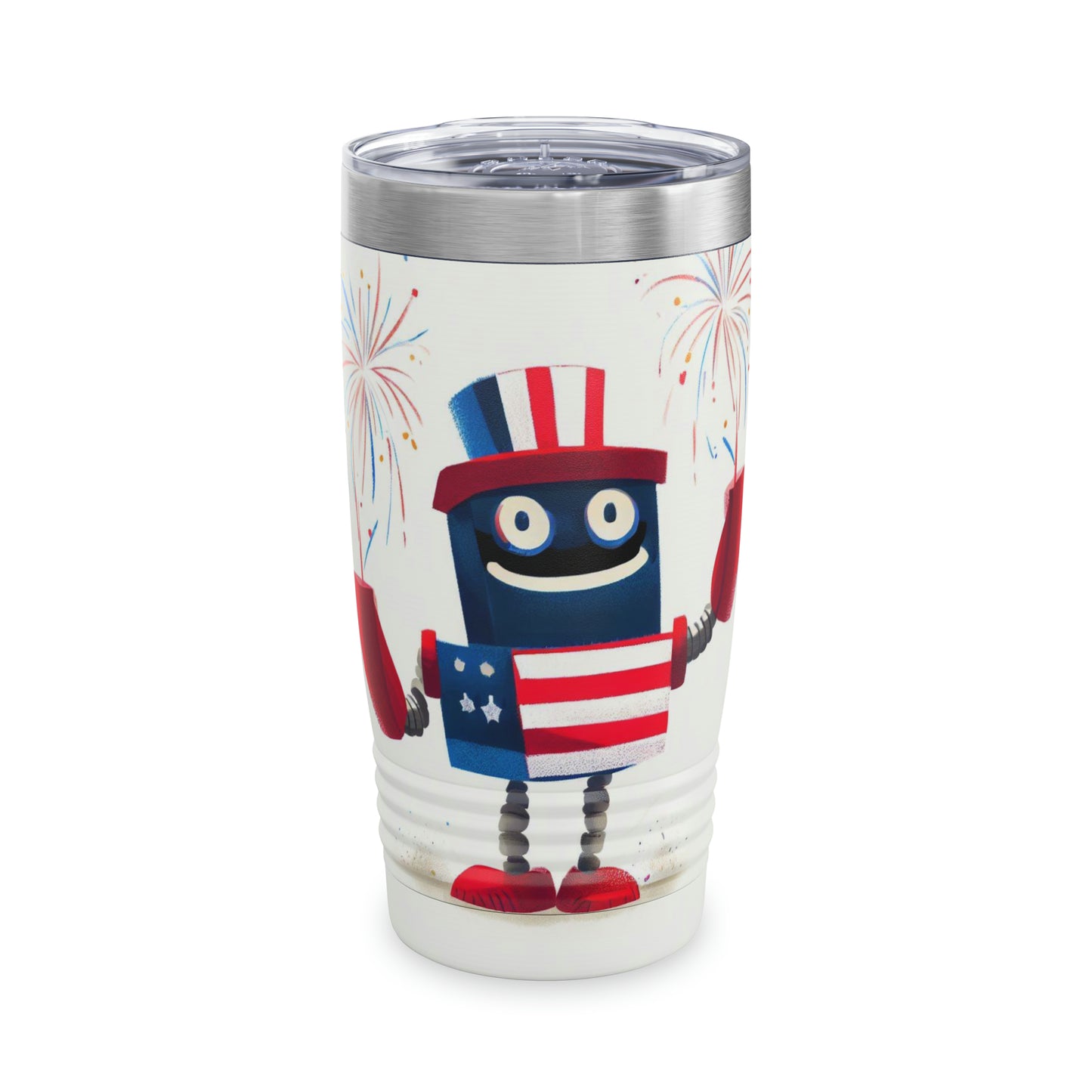 Fireworks Robot - Ringneck Tumbler, 20oz