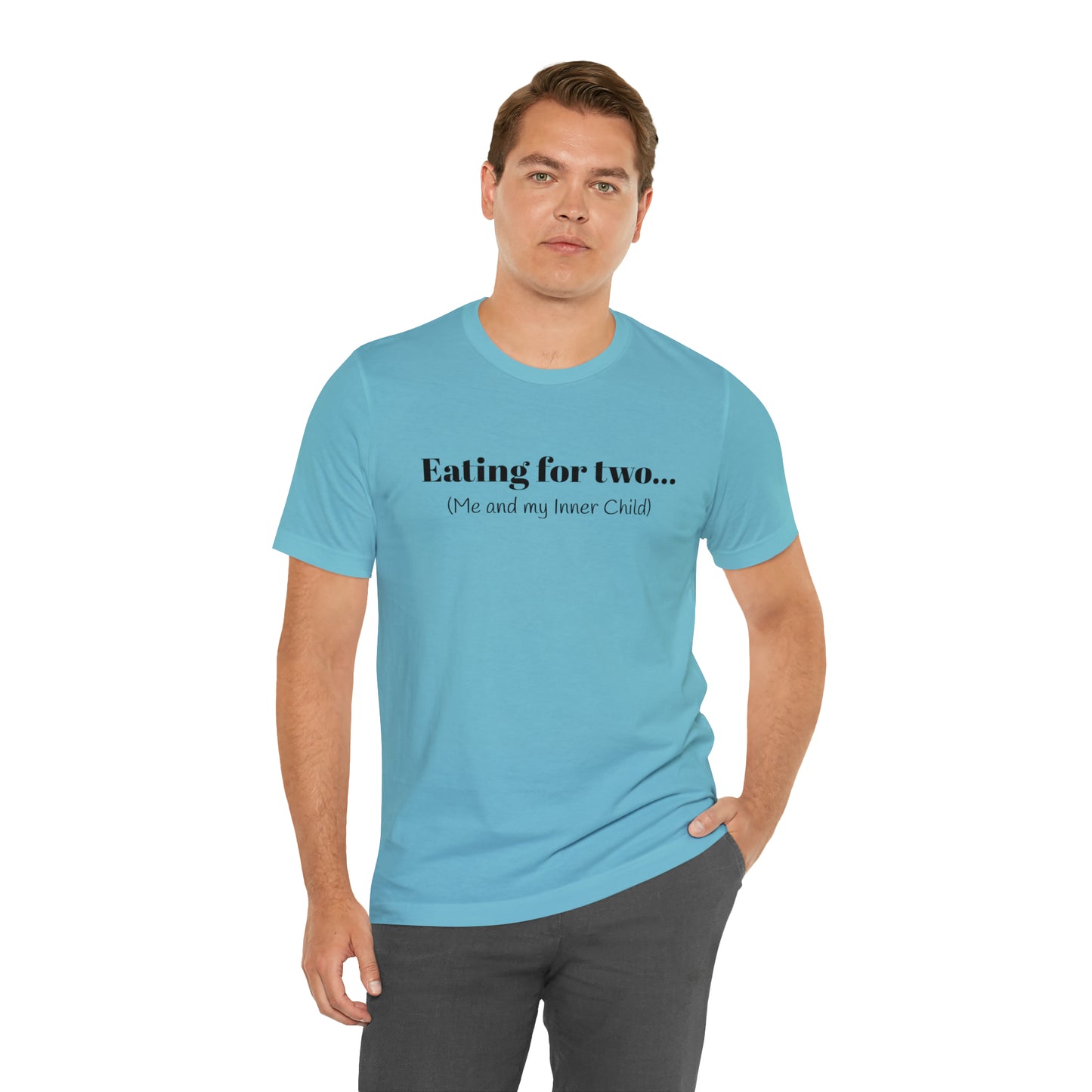 Eating for two... Me and my Inner Child - Unisex Jersey Short Sleeve Tee