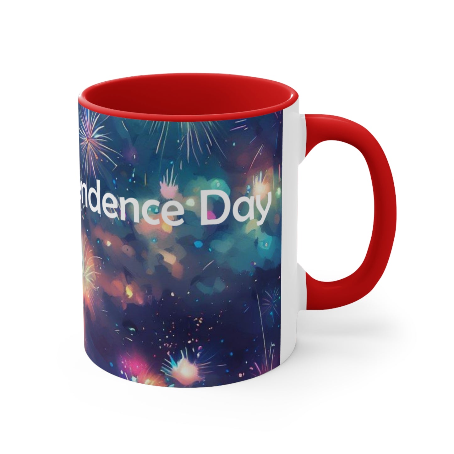 Happy Independence Day - Accent Coffee Mug, 11oz