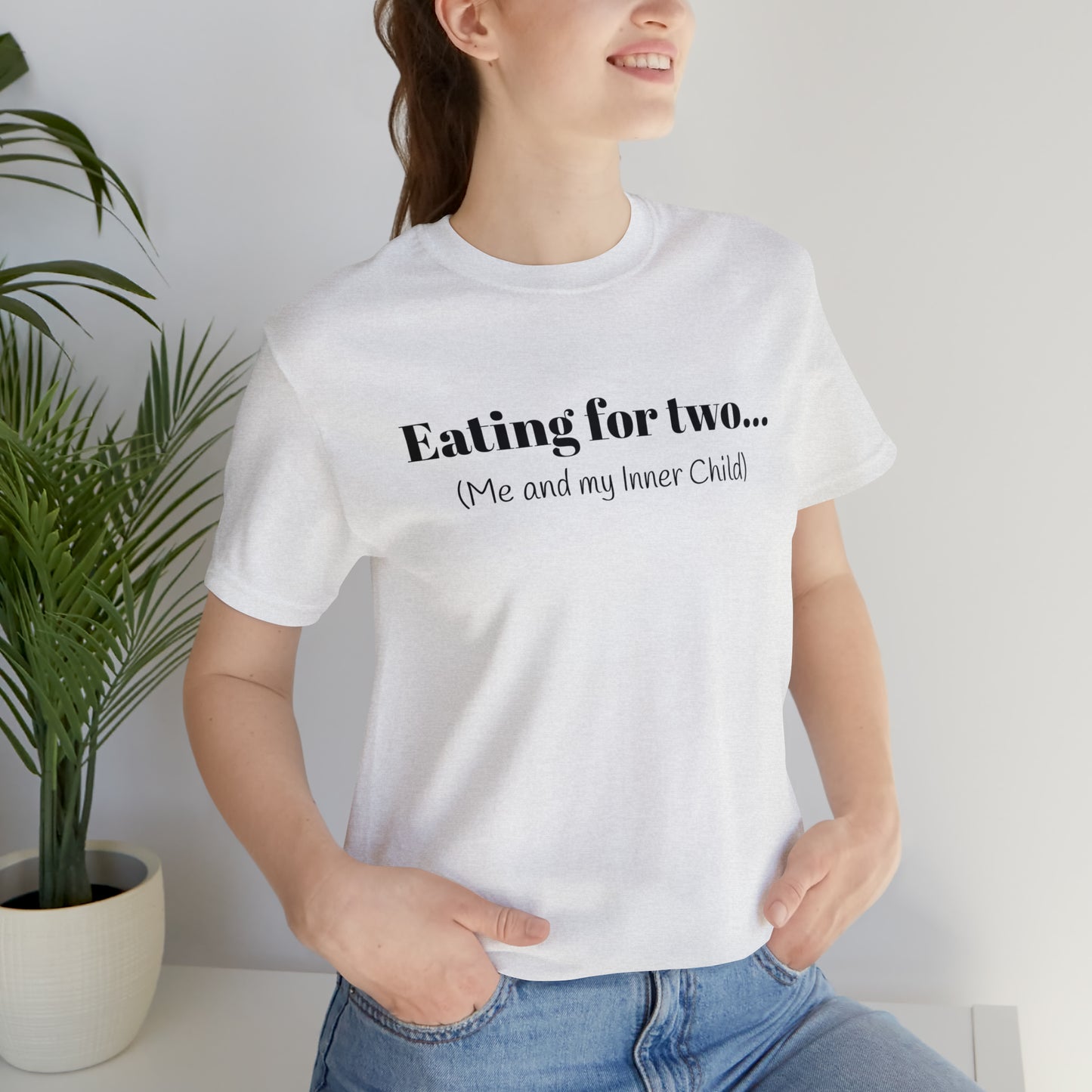 Eating for two... Me and my Inner Child - Unisex Jersey Short Sleeve Tee