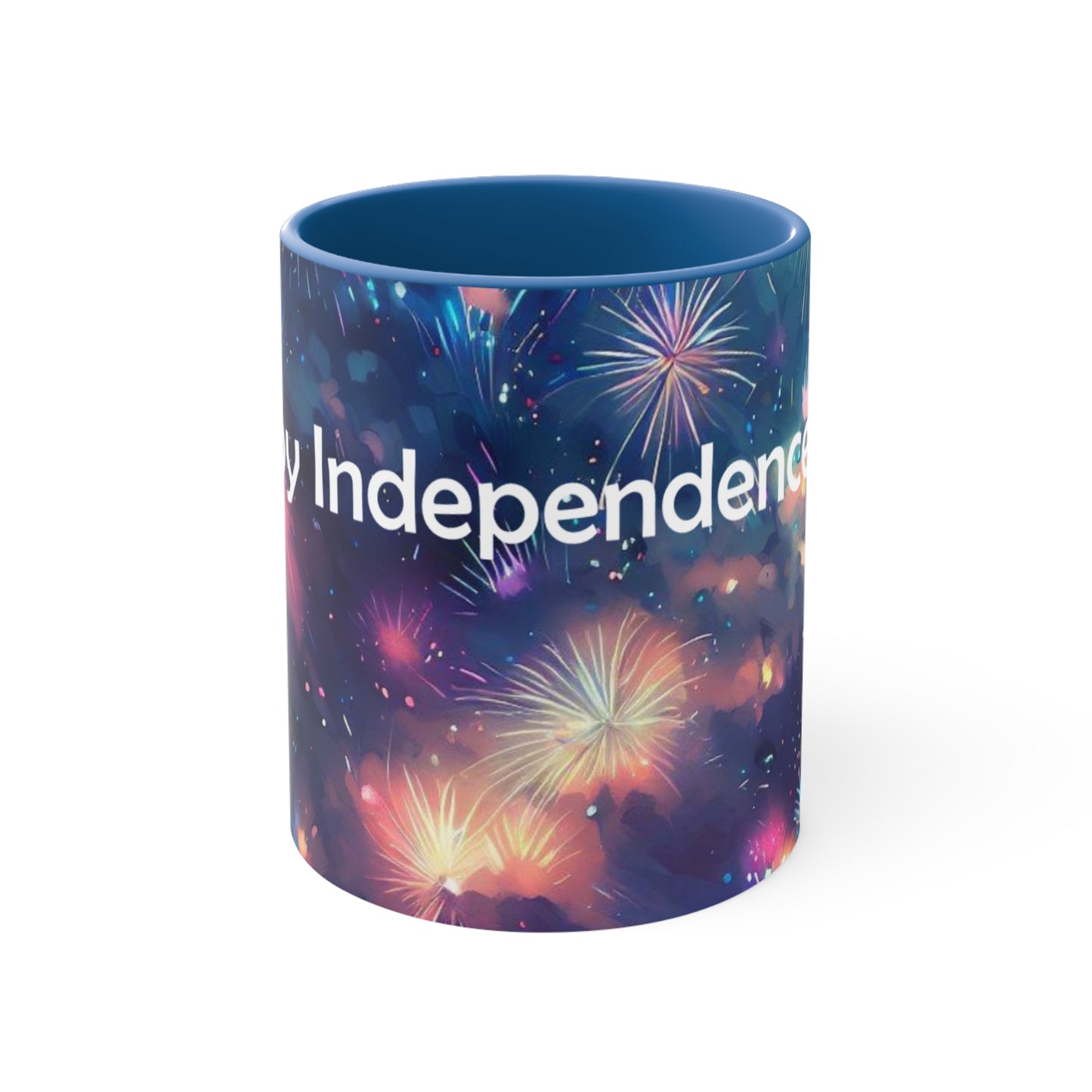 Happy Independence Day - Accent Coffee Mug, 11oz