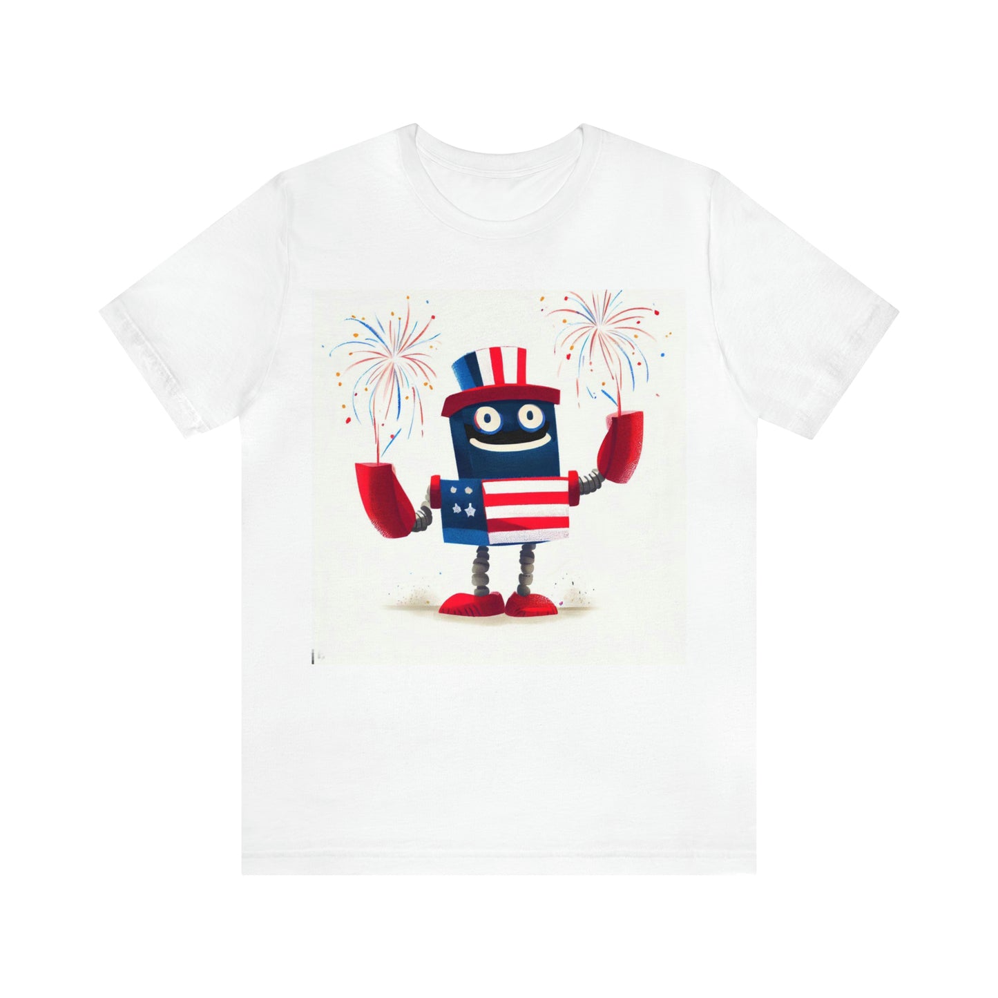 Fireworks Robot - Unisex Jersey Short Sleeve Tee