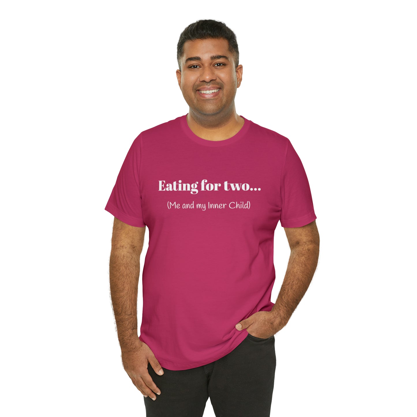 Eating for two... Me and my Inner Child - Unisex Jersey Short Sleeve Tee