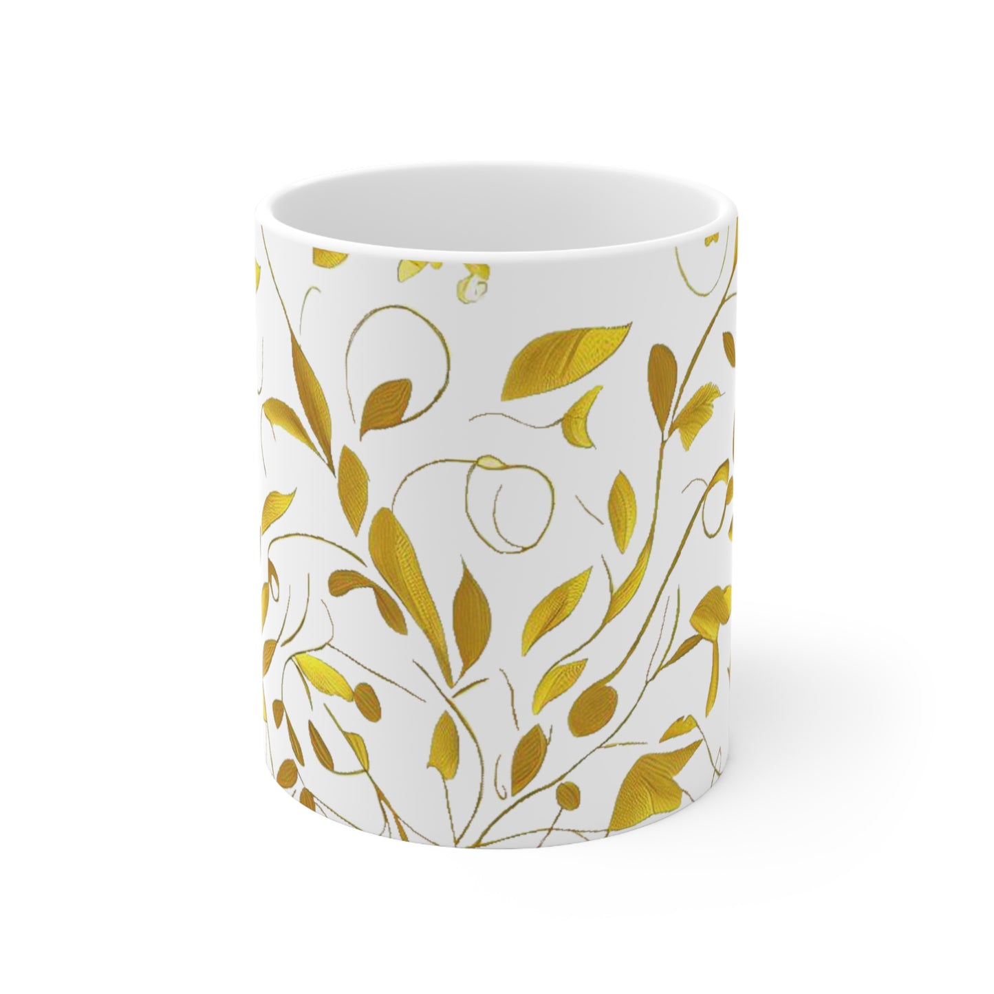 Golden Leaves - Ceramic Mug 11oz