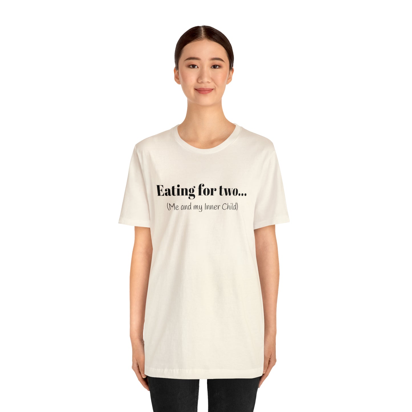 Eating for two... Me and my Inner Child - Unisex Jersey Short Sleeve Tee