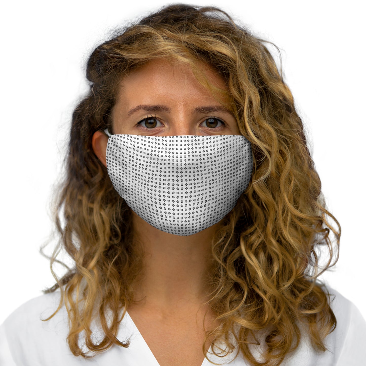 Grey Dots - Snug-Fit Polyester Face Mask