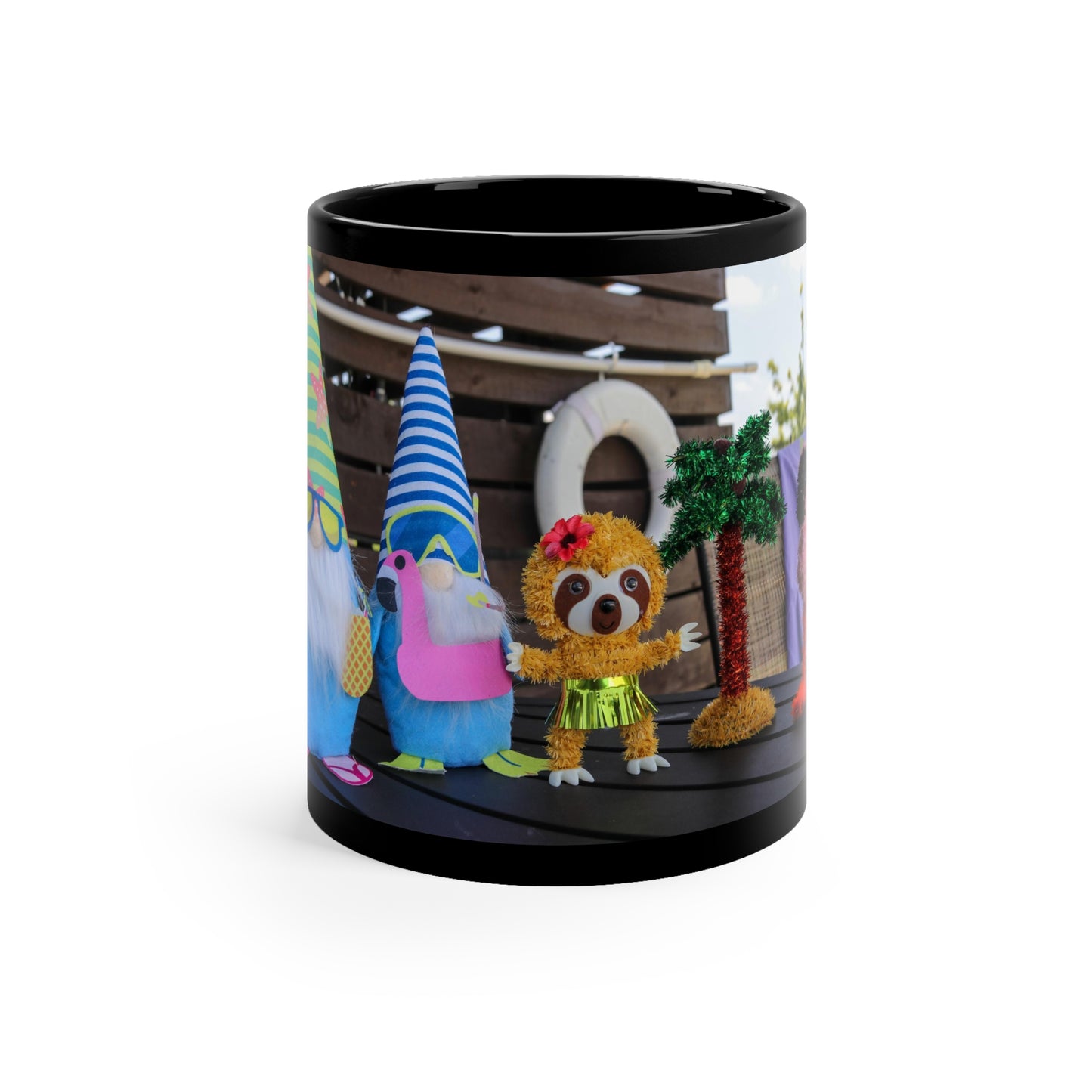 Gnome Pool Party - 11oz Black Mug