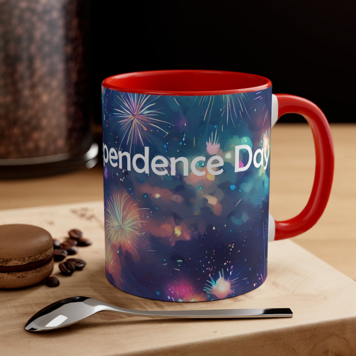 Happy Independence Day - Accent Coffee Mug, 11oz