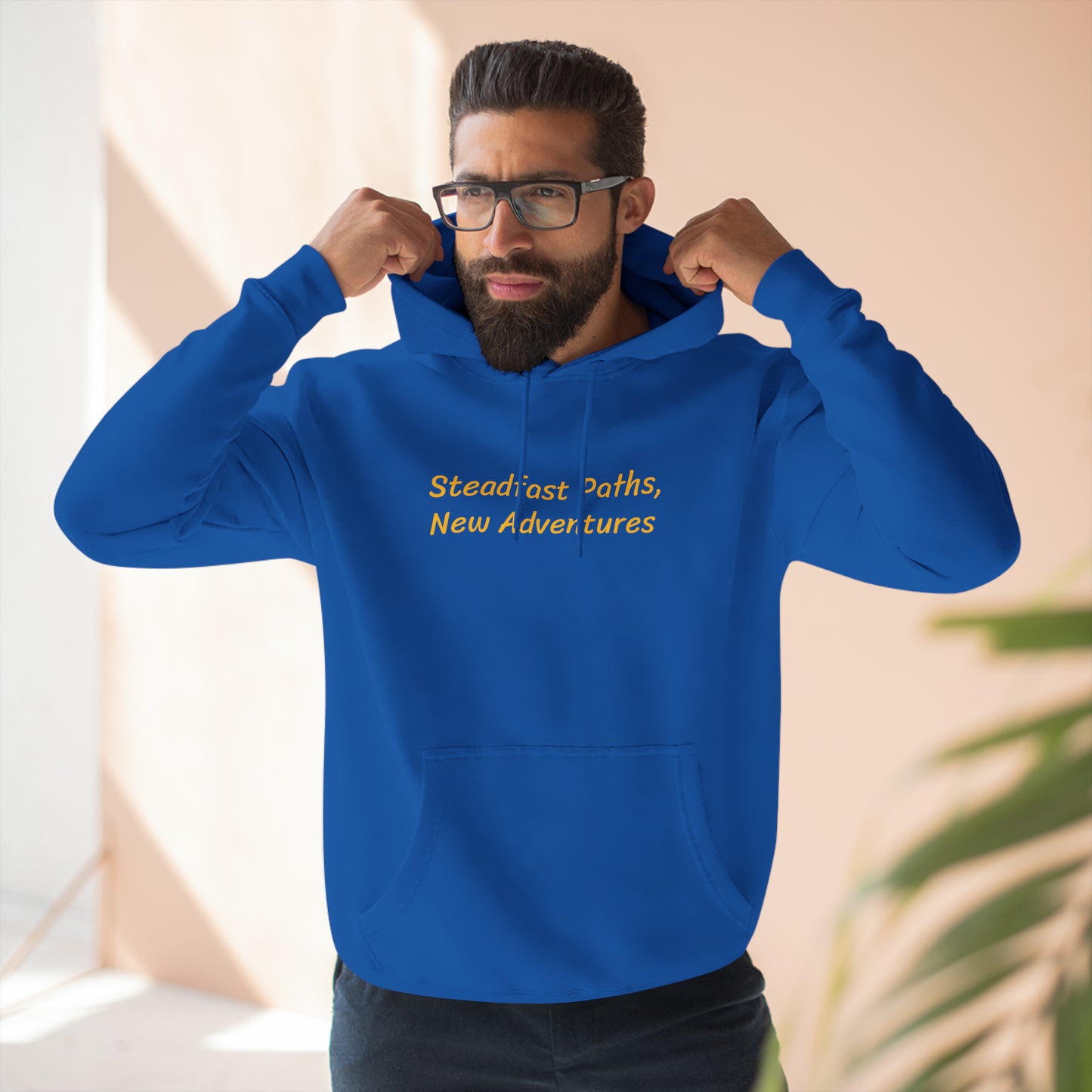 Steadfast Paths, New Adventures - Three-Panel Fleece Hoodie