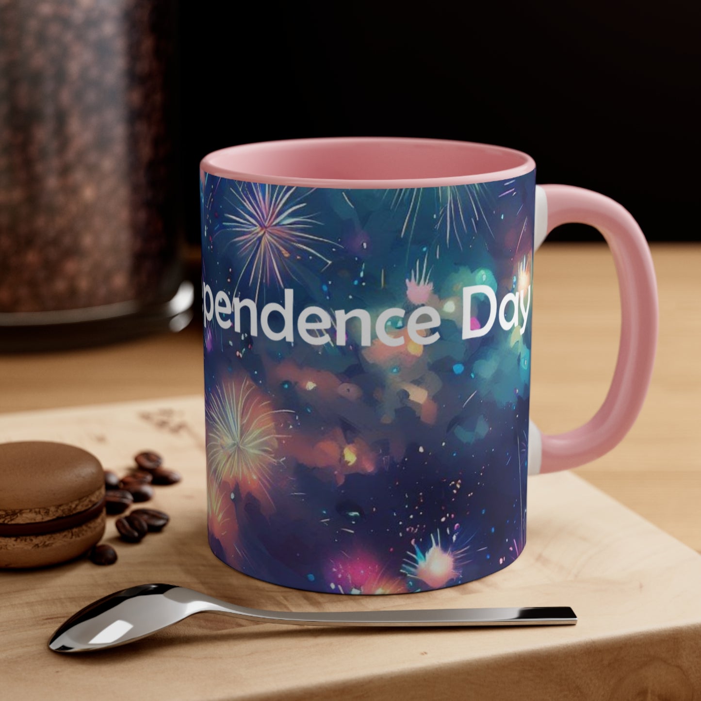 Happy Independence Day - Accent Coffee Mug, 11oz