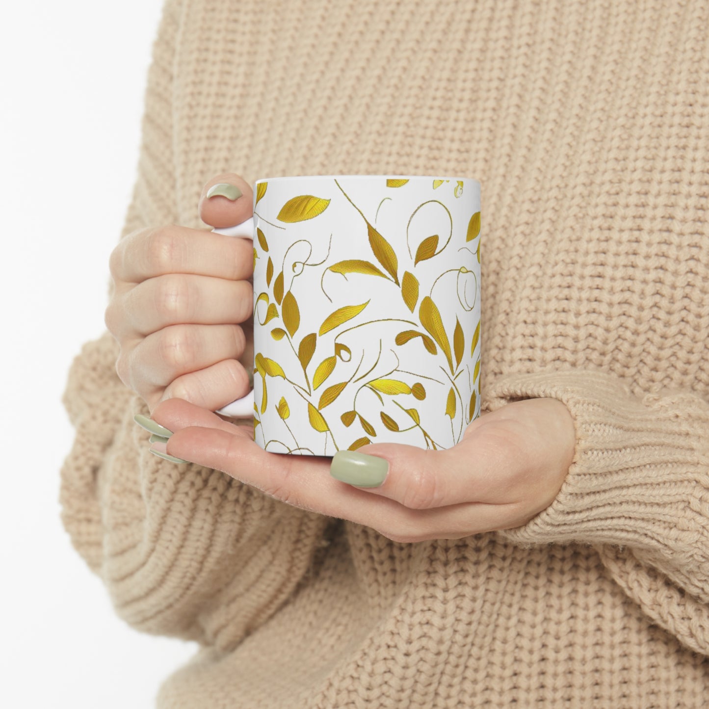 Golden Leaves - Ceramic Mug 11oz