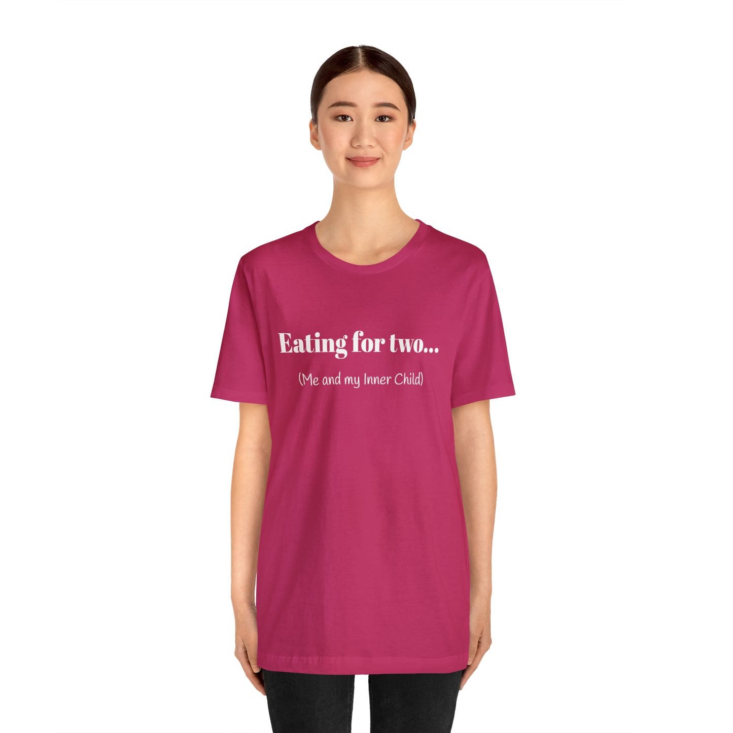 Eating for two... Me and my Inner Child - Unisex Jersey Short Sleeve Tee