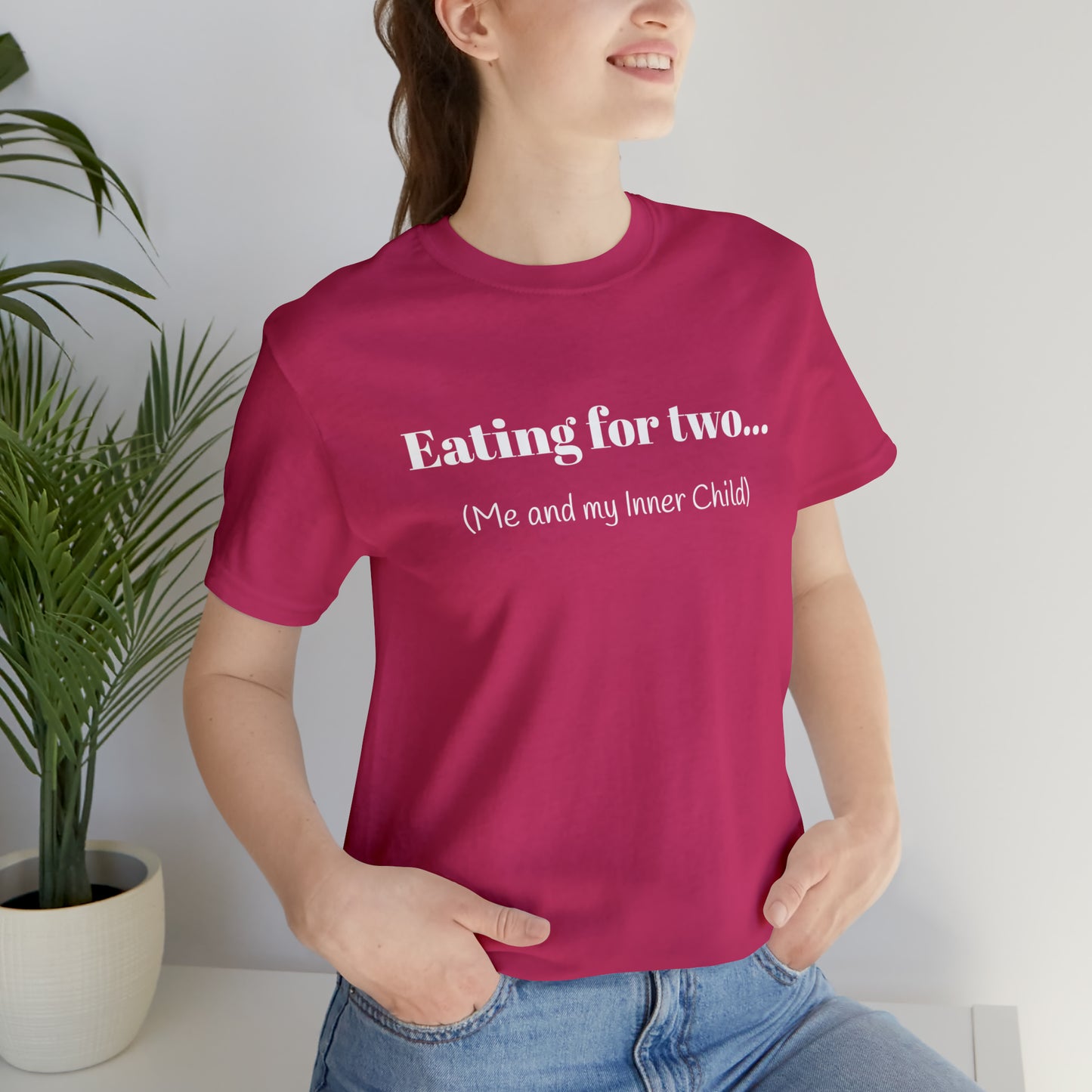 Eating for two... Me and my Inner Child - Unisex Jersey Short Sleeve Tee