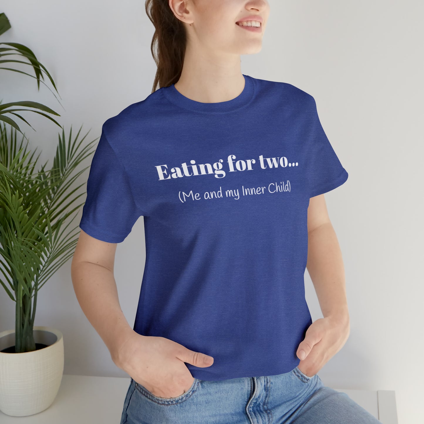 Eating for two... Me and my Inner Child - Unisex Jersey Short Sleeve Tee