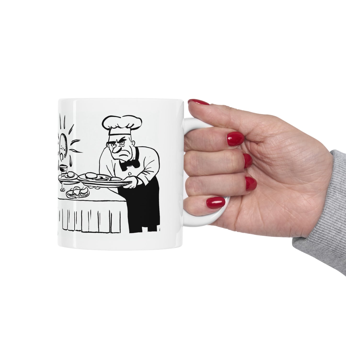 Existential Waiter, Here's Your Eggs - Ceramic Mug 11oz