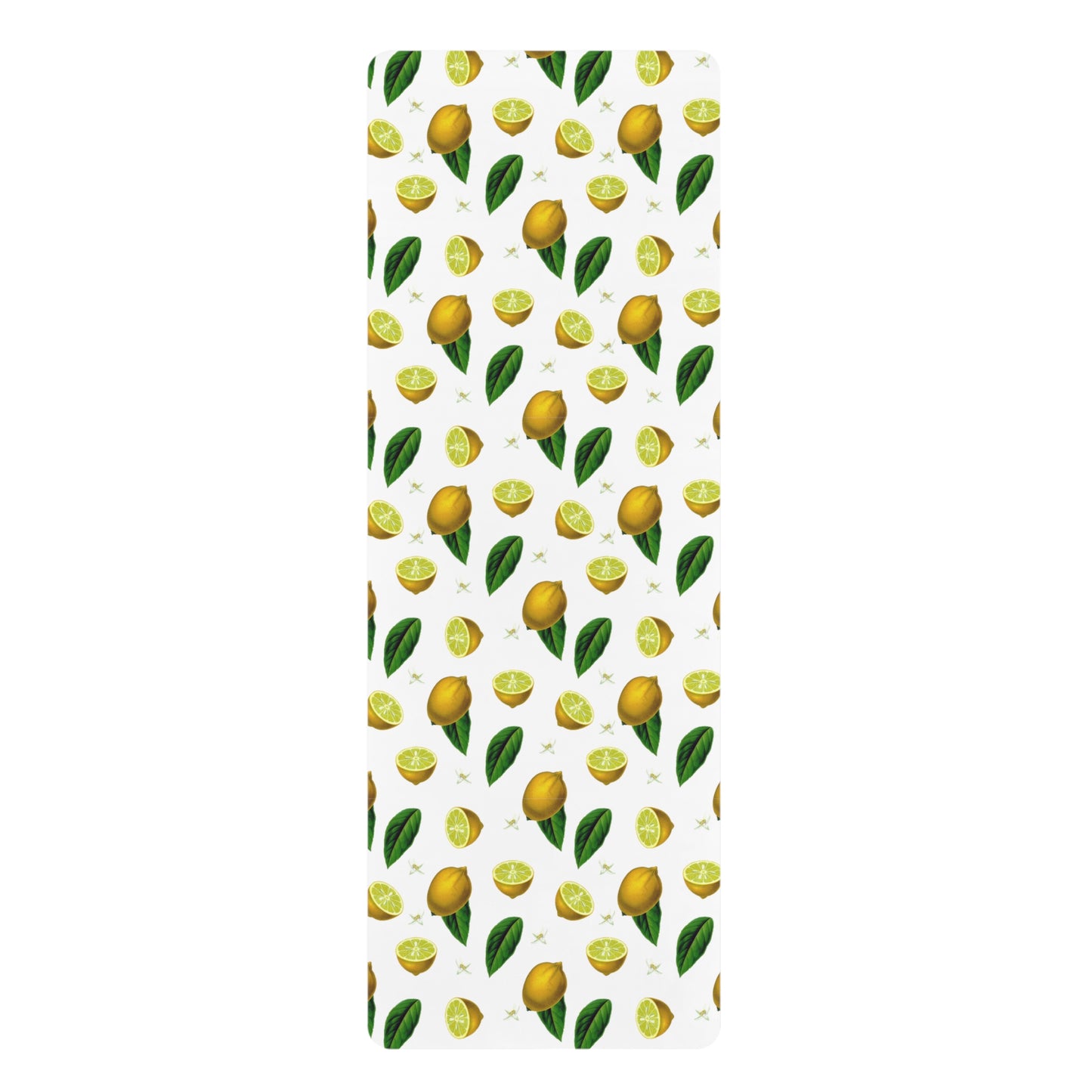 Lemons and Blooms Vintage Rubber Yoga Mat