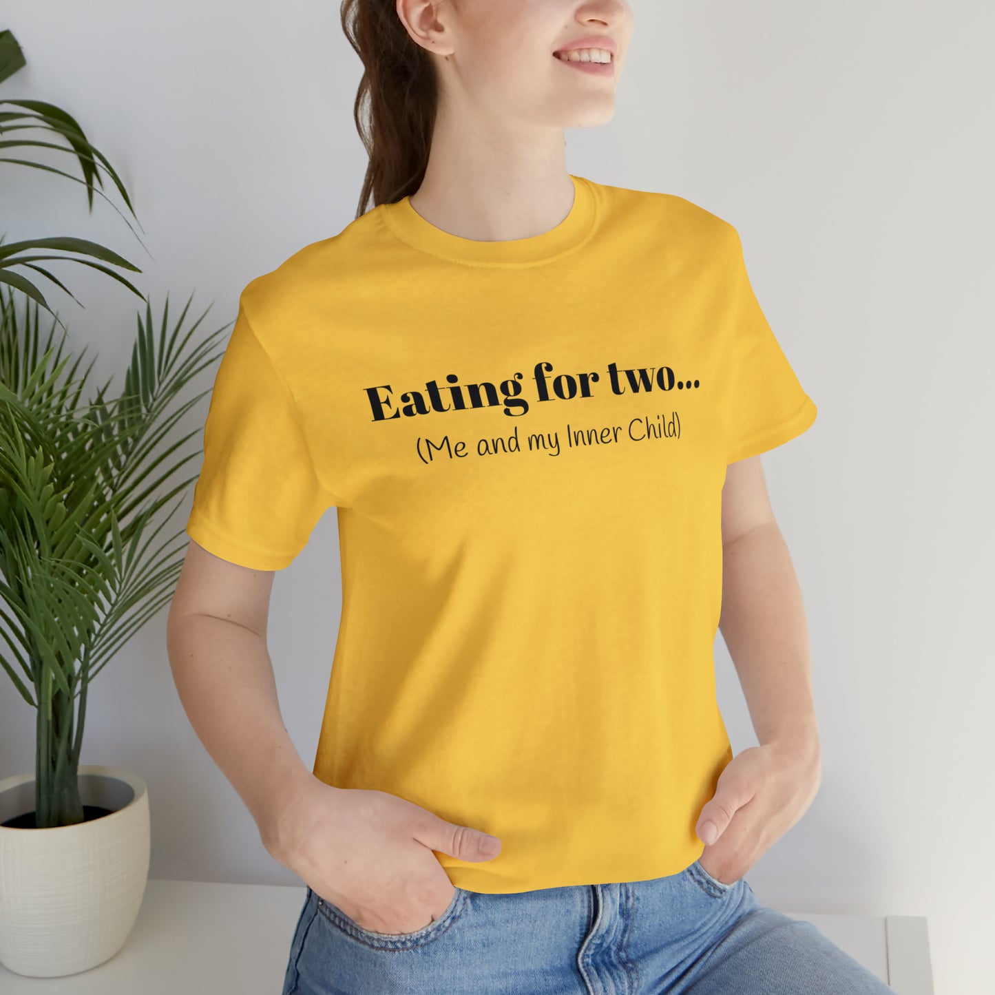 Eating for two... Me and my Inner Child - Unisex Jersey Short Sleeve Tee