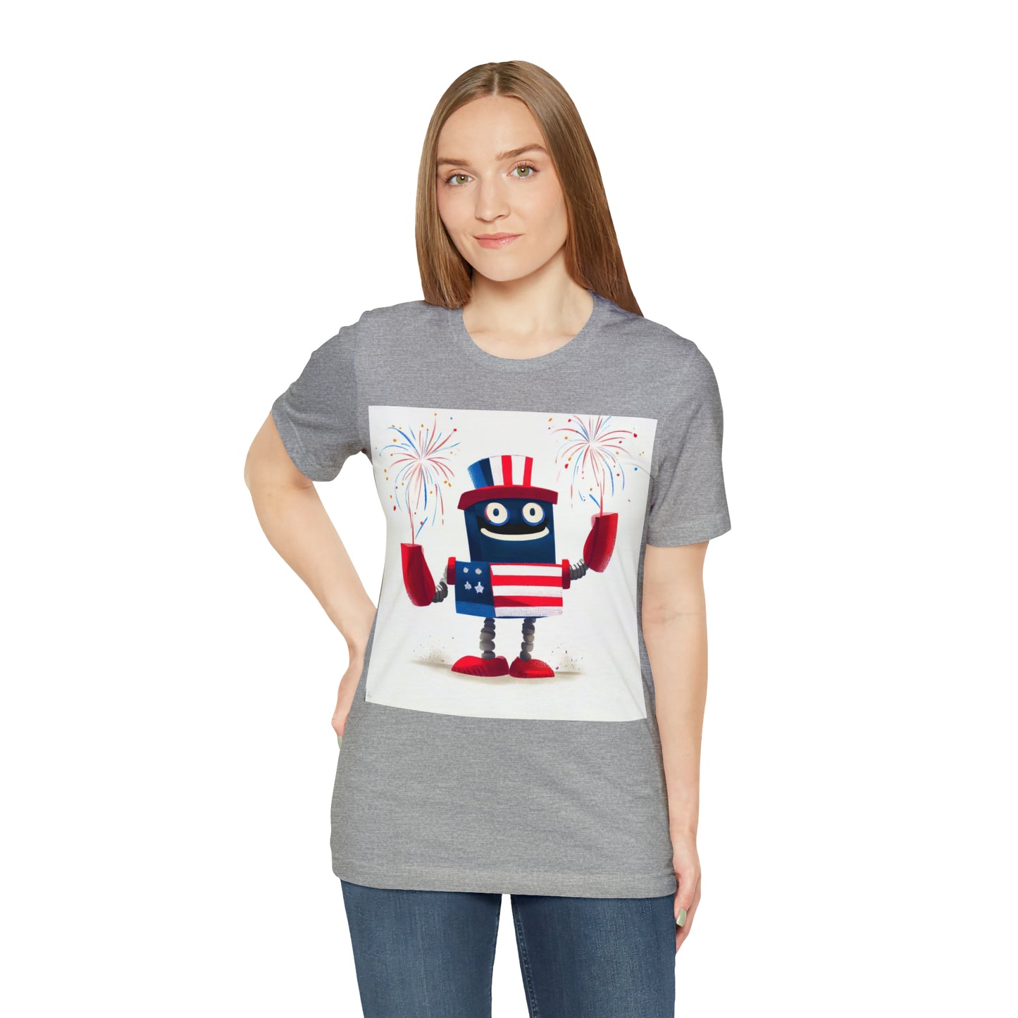 Fireworks Robot - Unisex Jersey Short Sleeve Tee