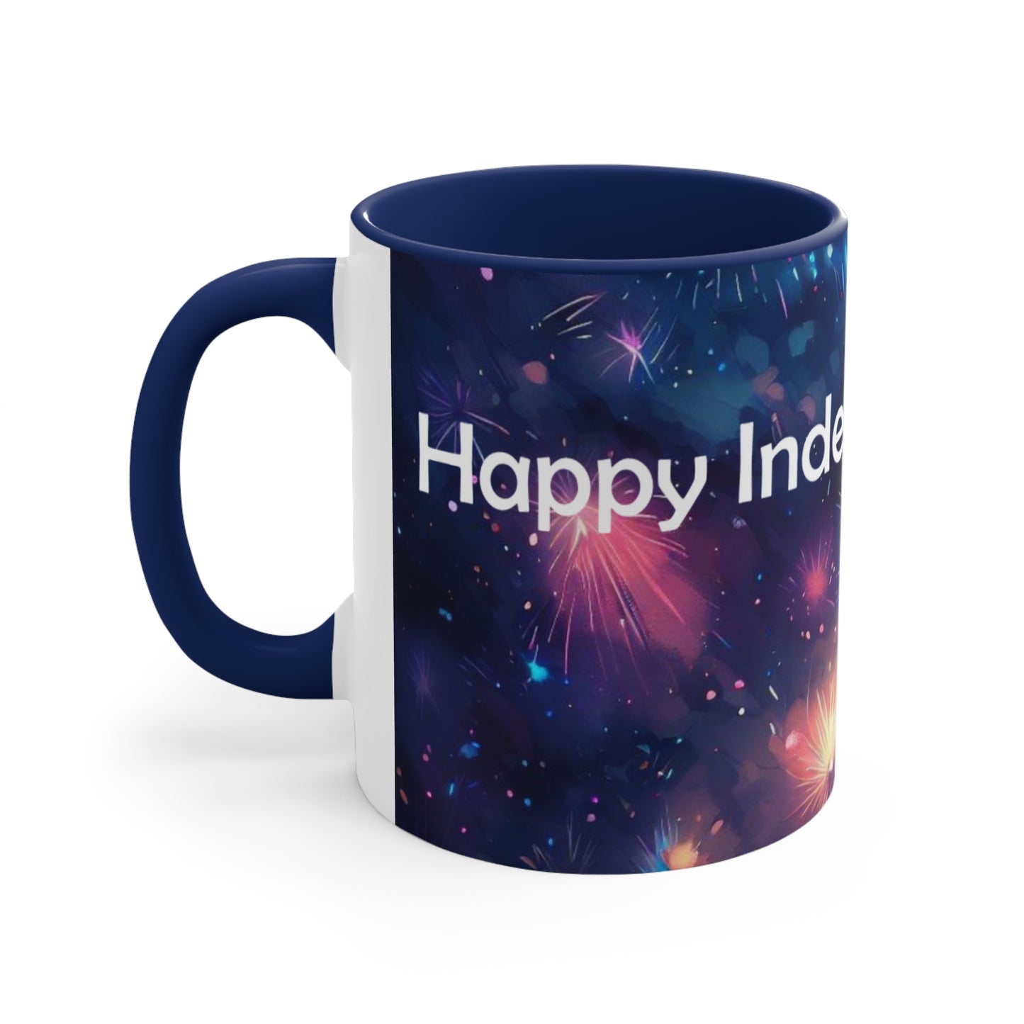 Happy Independence Day - Accent Coffee Mug, 11oz