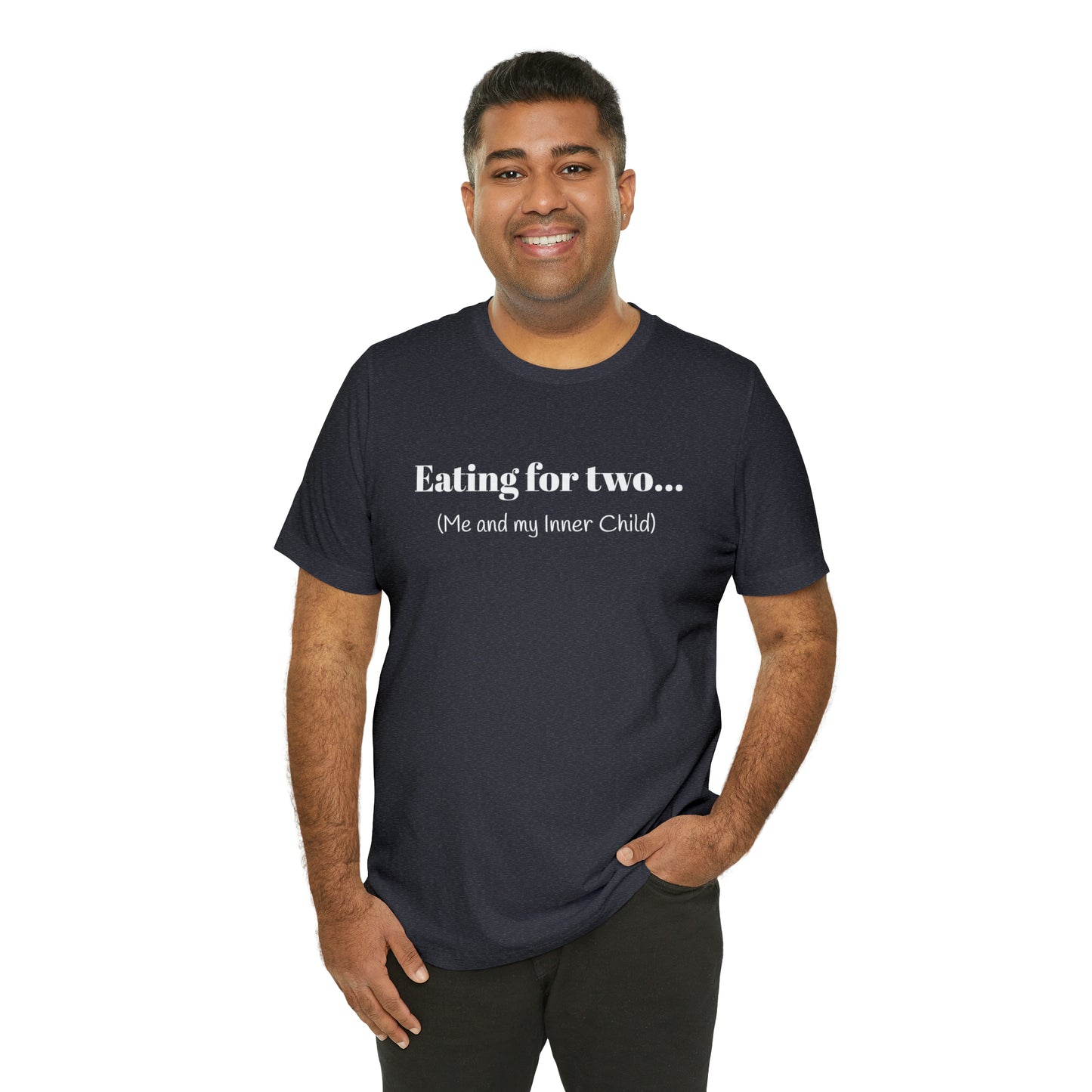 Eating for two... Me and my Inner Child - Unisex Jersey Short Sleeve Tee