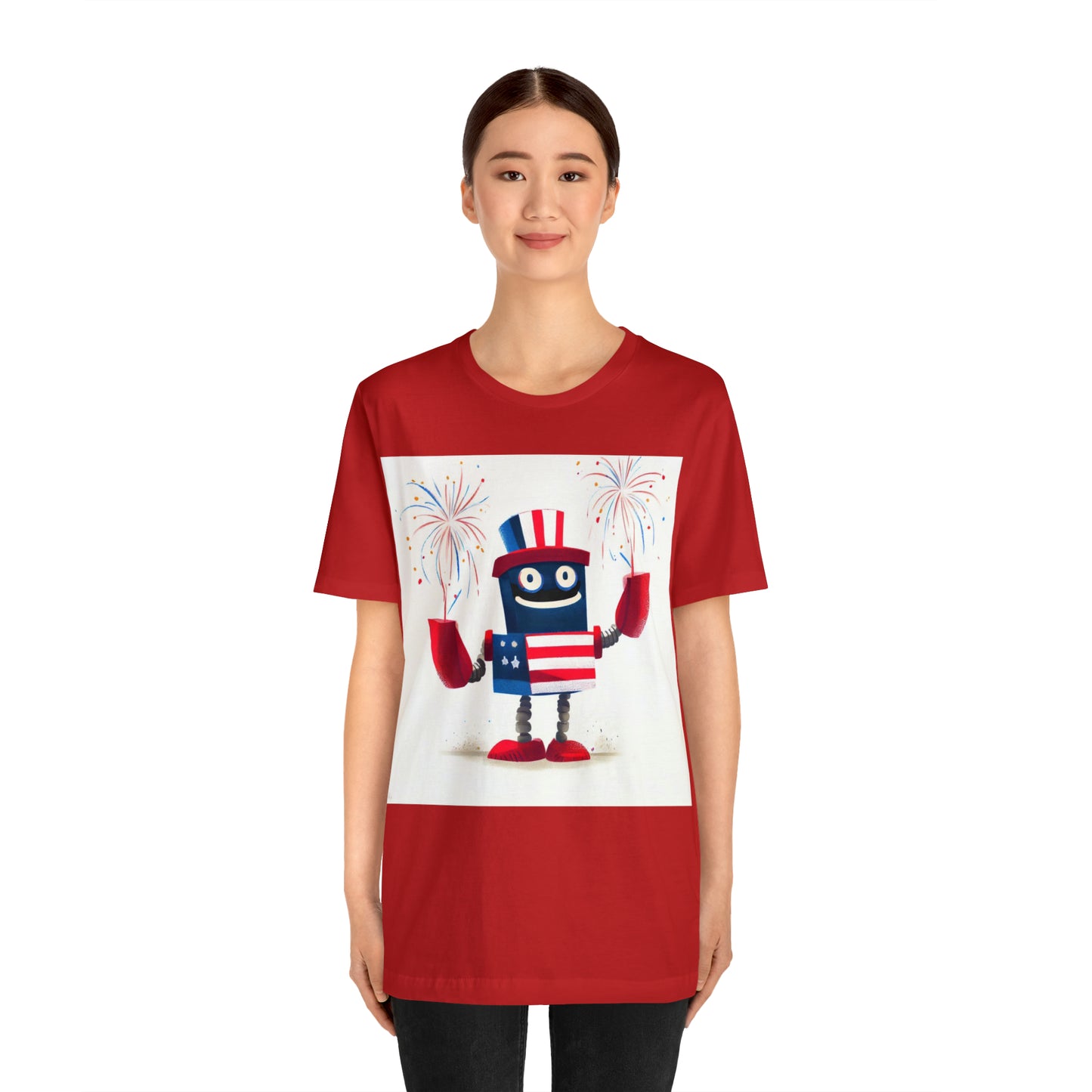 Fireworks Robot - Unisex Jersey Short Sleeve Tee