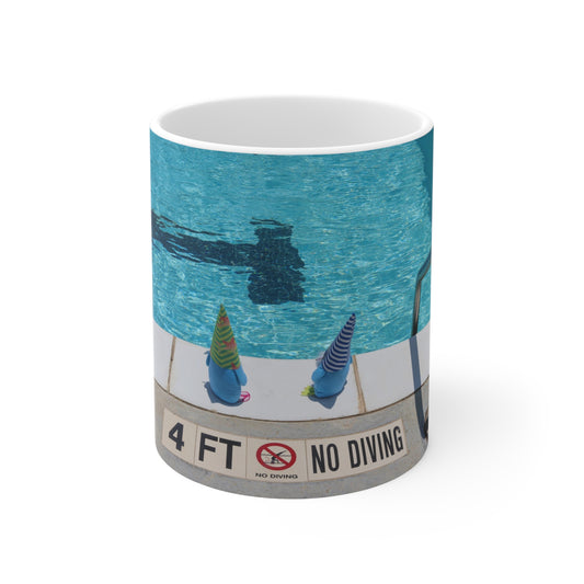 Gnomes Contemplating Dive - Ceramic Mug 11oz