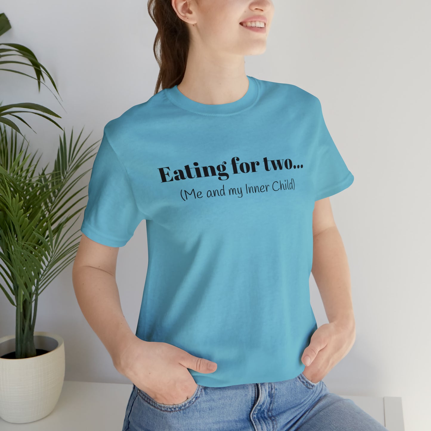 Eating for two... Me and my Inner Child - Unisex Jersey Short Sleeve Tee