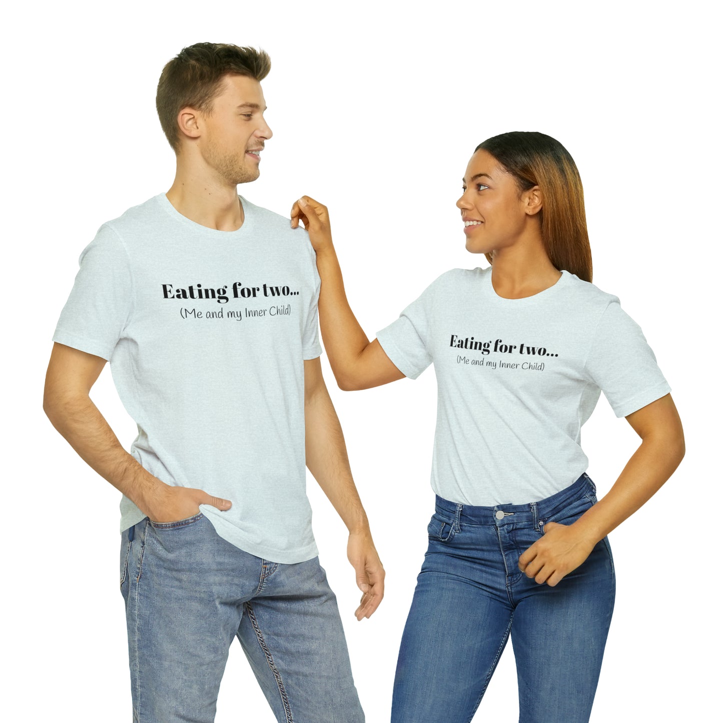 Eating for two... Me and my Inner Child - Unisex Jersey Short Sleeve Tee