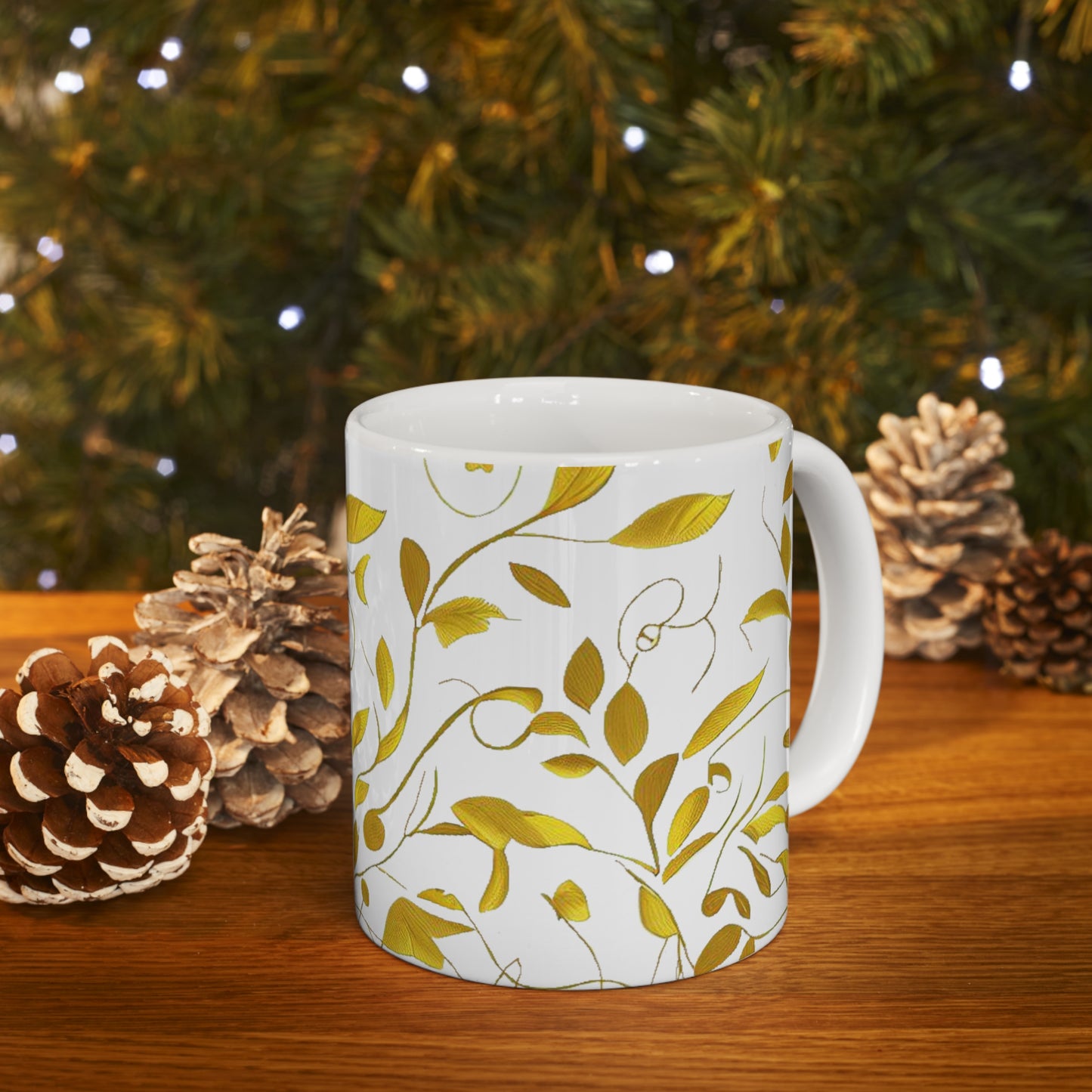 Golden Leaves - Ceramic Mug 11oz