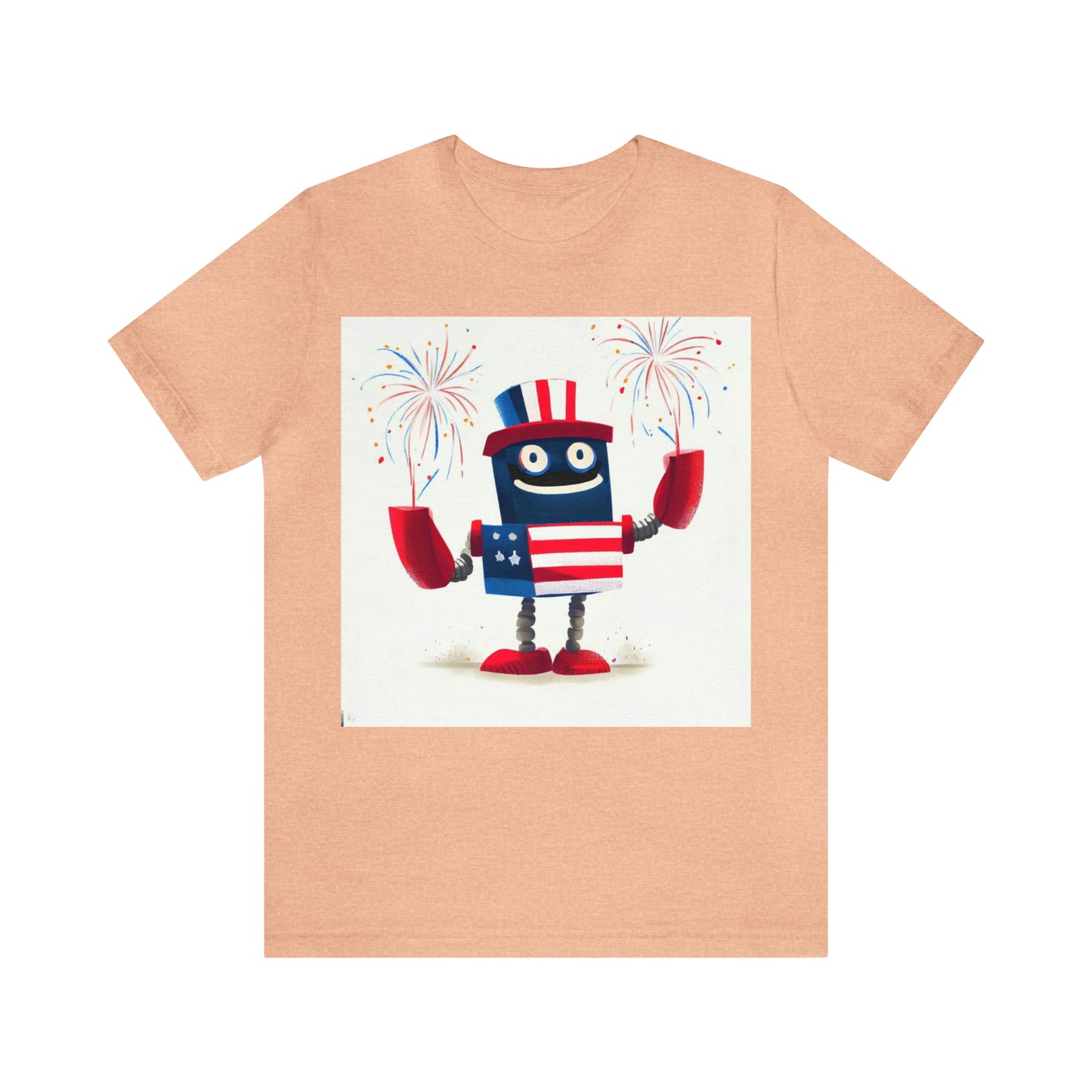 Fireworks Robot - Unisex Jersey Short Sleeve Tee