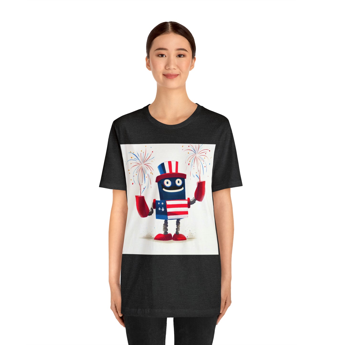 Fireworks Robot - Unisex Jersey Short Sleeve Tee