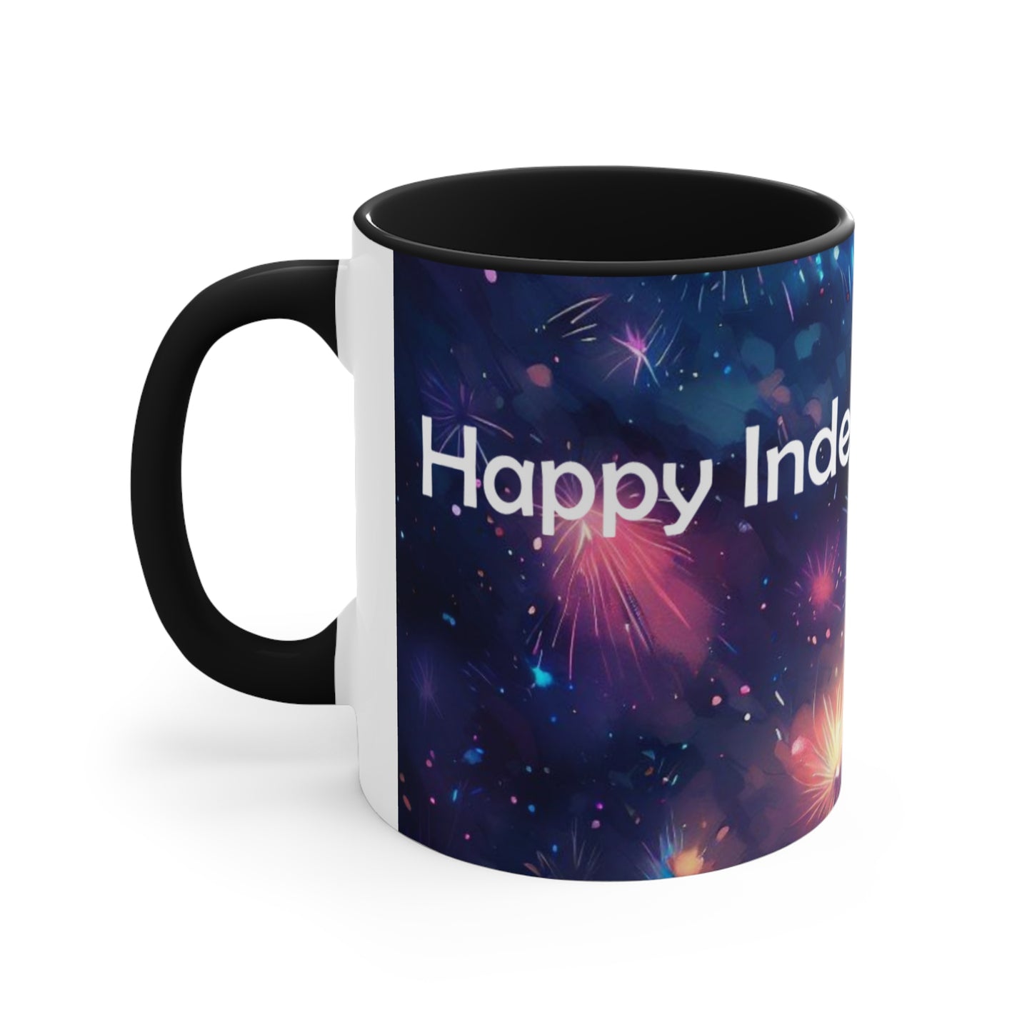 Happy Independence Day - Accent Coffee Mug, 11oz