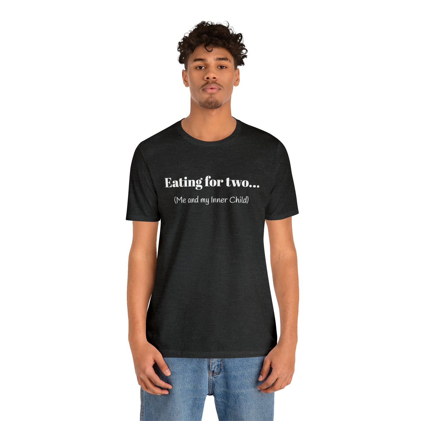 Eating for two... Me and my Inner Child - Unisex Jersey Short Sleeve Tee