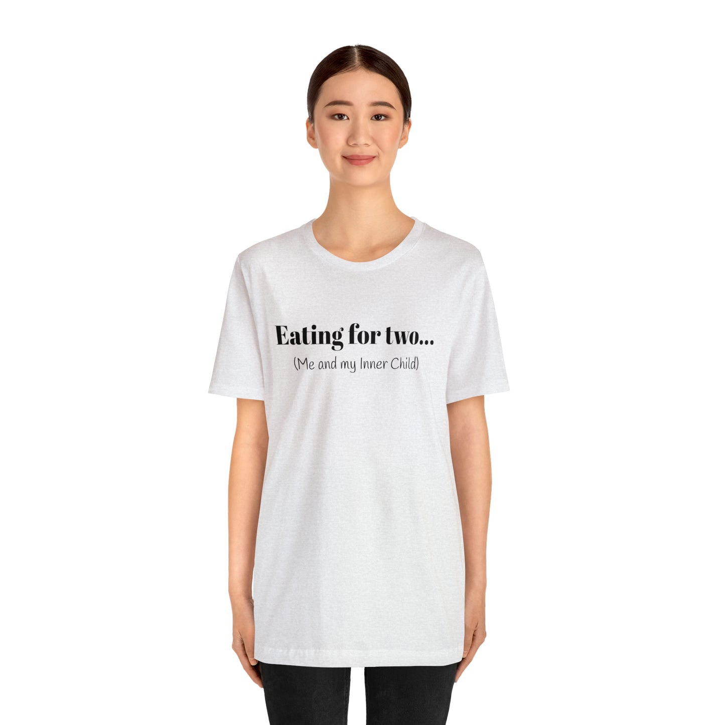 Eating for two... Me and my Inner Child - Unisex Jersey Short Sleeve Tee