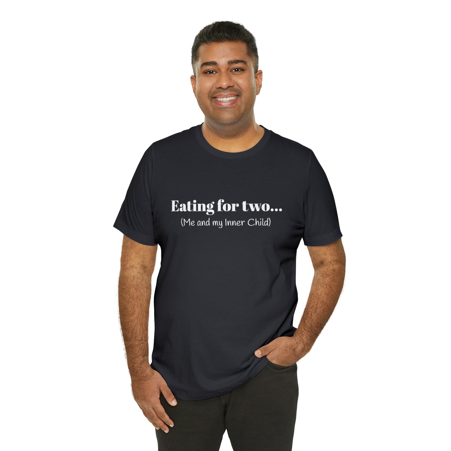 Eating for two... Me and my Inner Child - Unisex Jersey Short Sleeve Tee