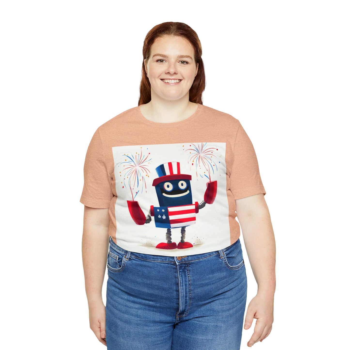 Fireworks Robot - Unisex Jersey Short Sleeve Tee