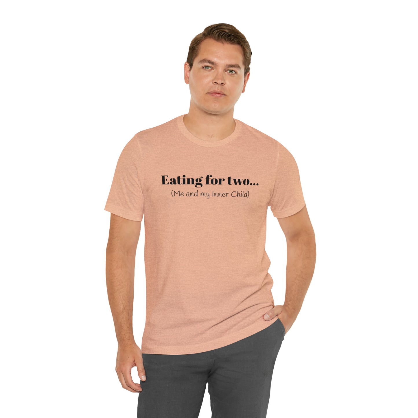 Eating for two... Me and my Inner Child - Unisex Jersey Short Sleeve Tee