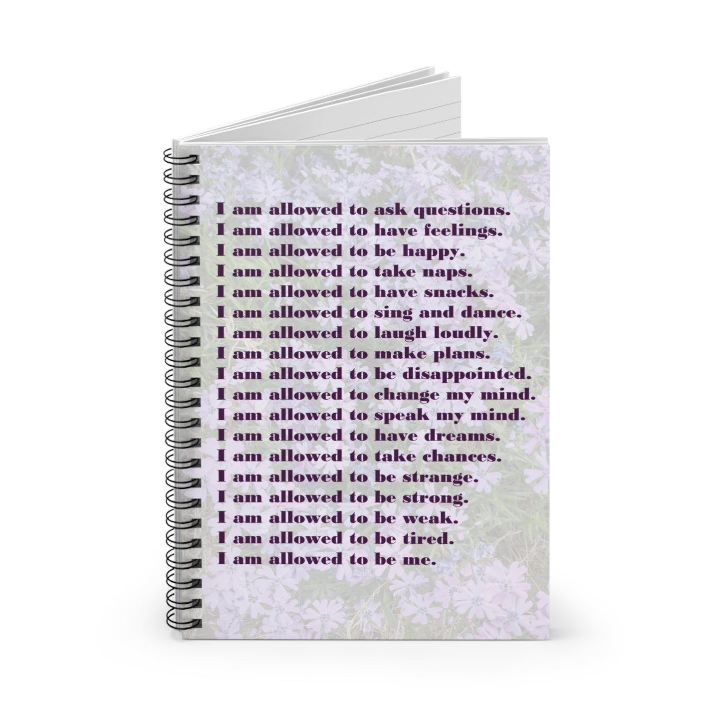 I Am Allowed (with artwork) - Spiral Notebook - Ruled Line