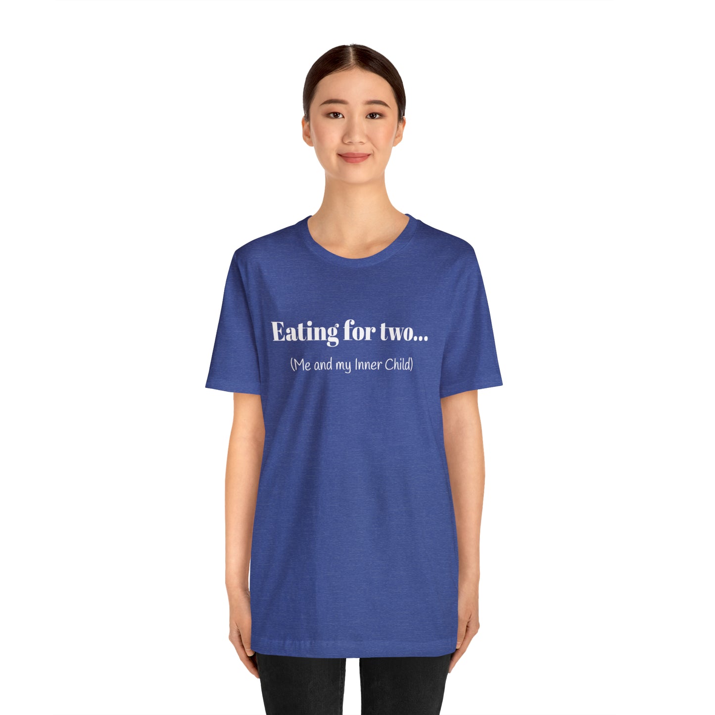 Eating for two... Me and my Inner Child - Unisex Jersey Short Sleeve Tee