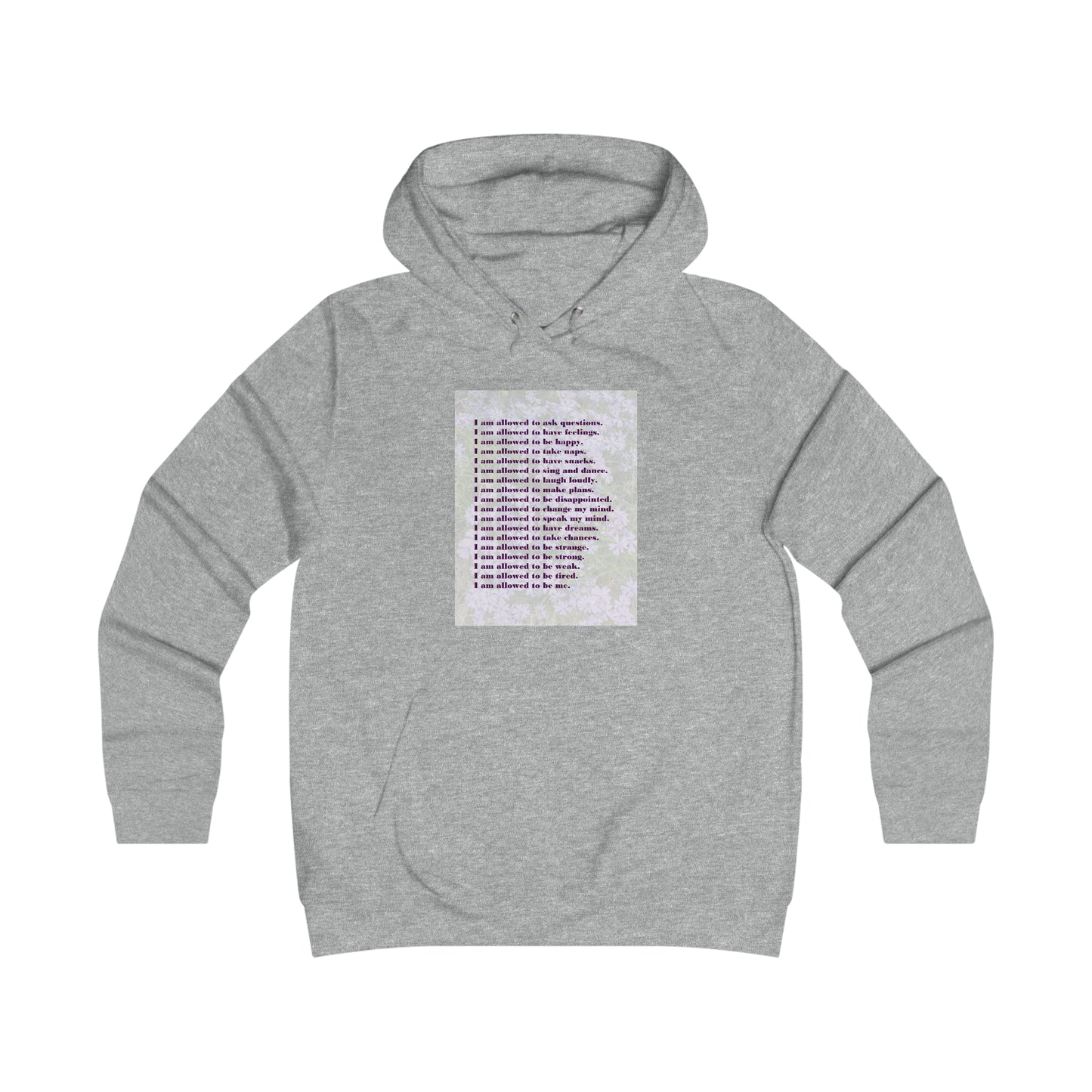 I am Allowed (with Artwork) - Girlie College Hoodie