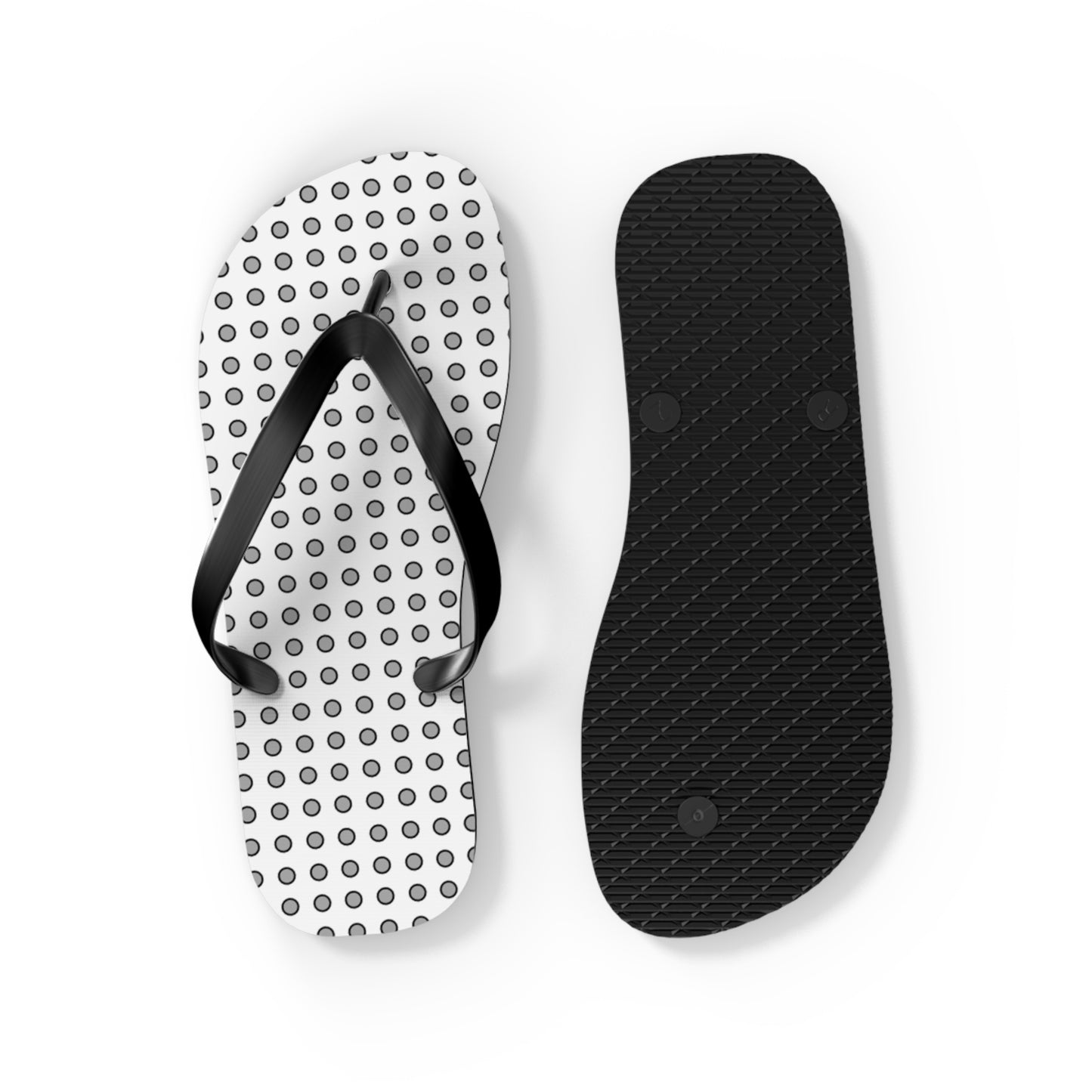 Grey Dots - Flip Flops