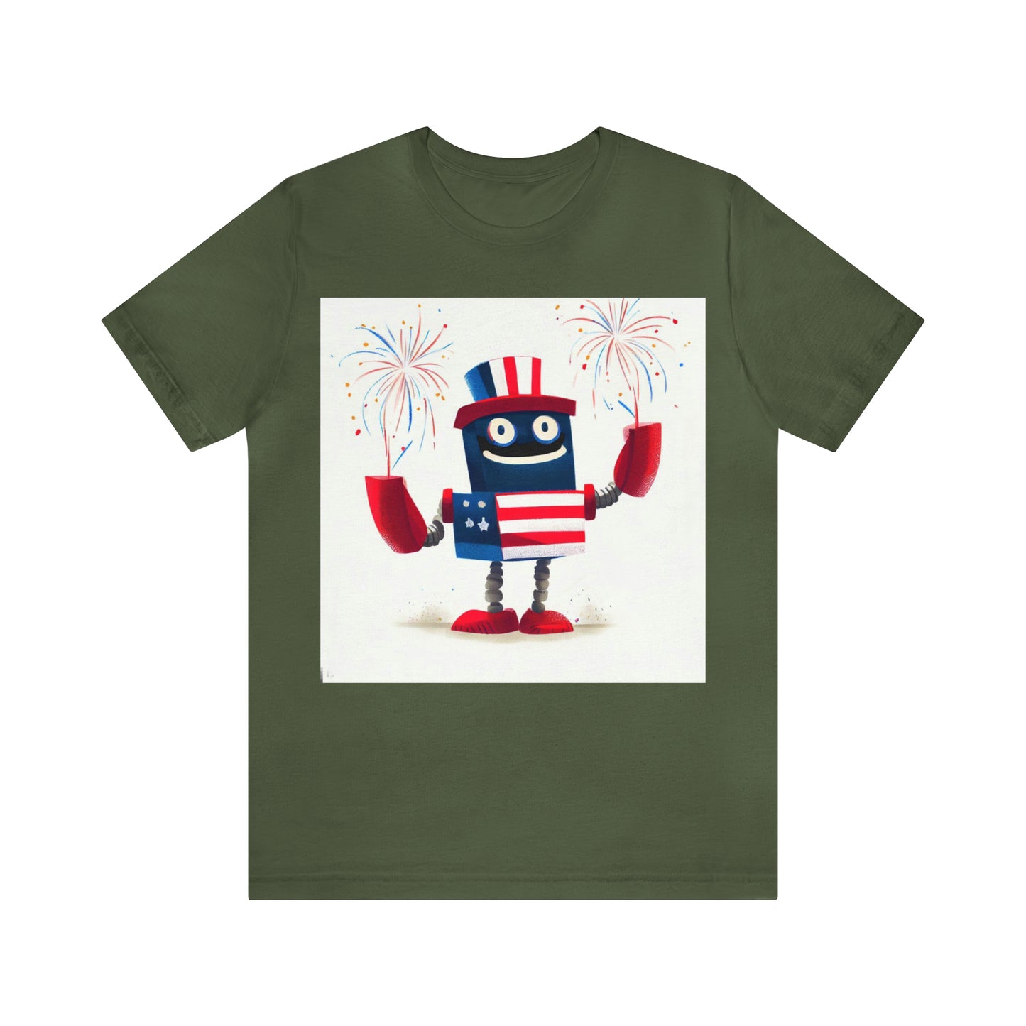 Fireworks Robot - Unisex Jersey Short Sleeve Tee