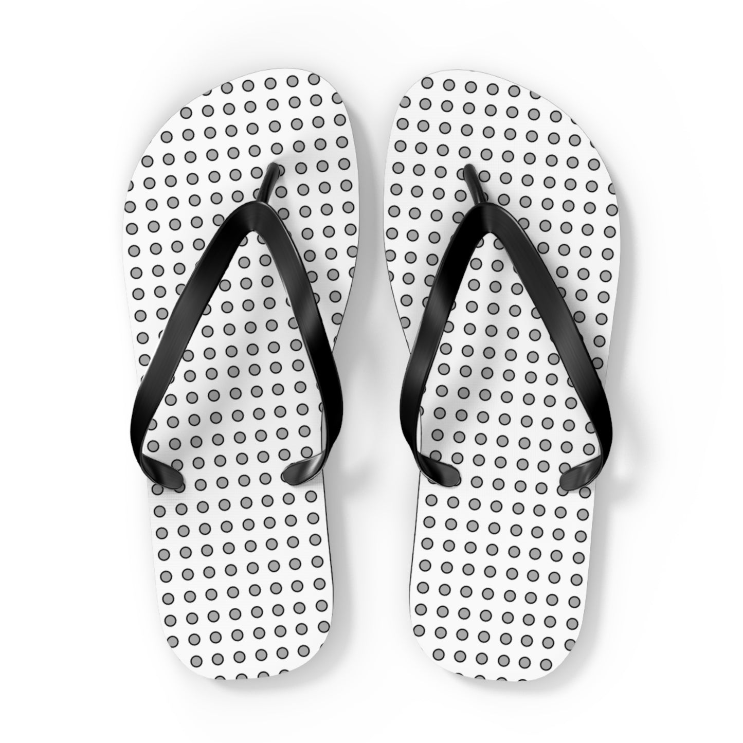 Grey Dots - Flip Flops